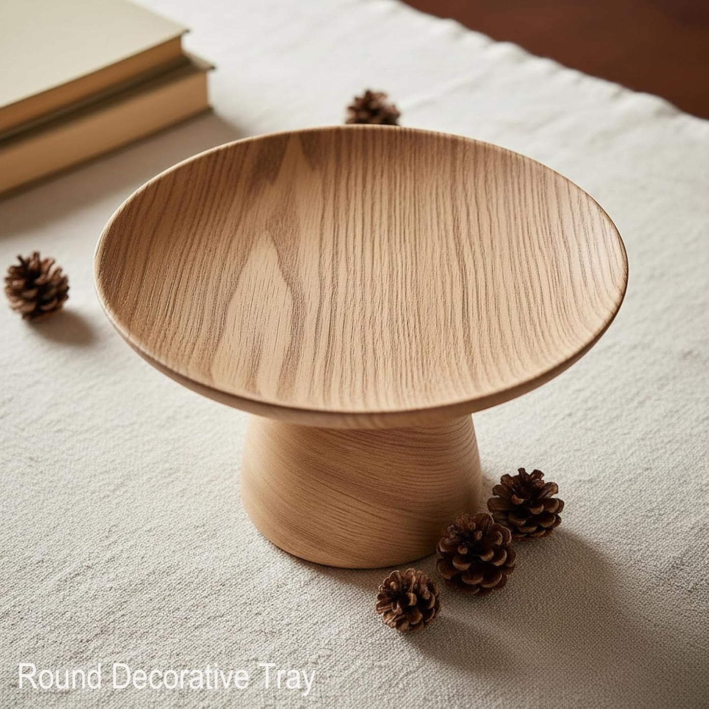 Faux Wood Decorative Bowl / Brown