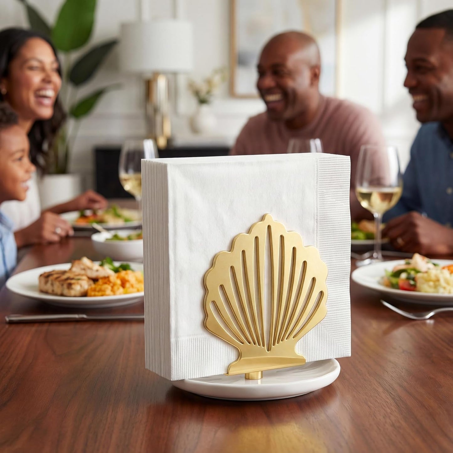 Napkin Holder / Decorative Stand / Gold