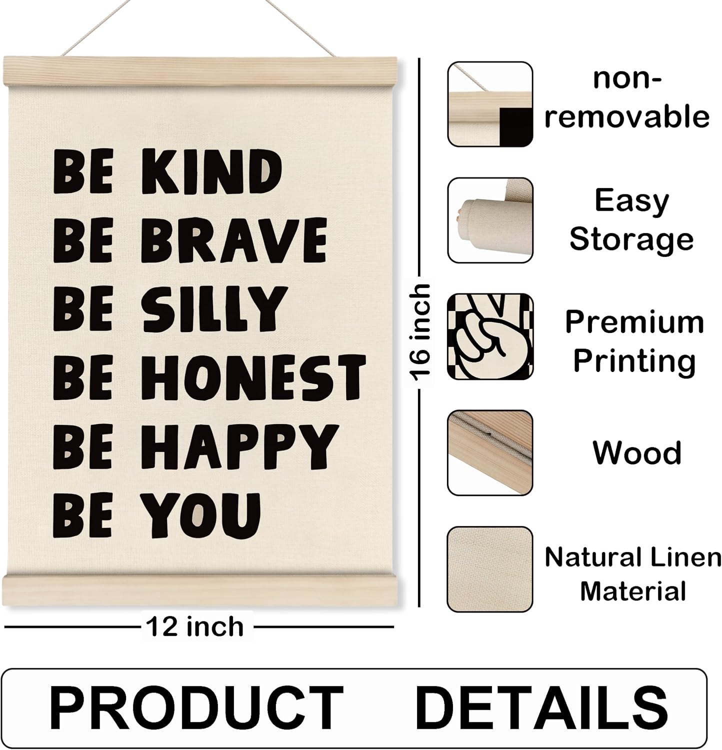Wooden Frames / Boys Room Wall Decor Poster Hanger Frame / 12 x 16 / Black / Set of 2