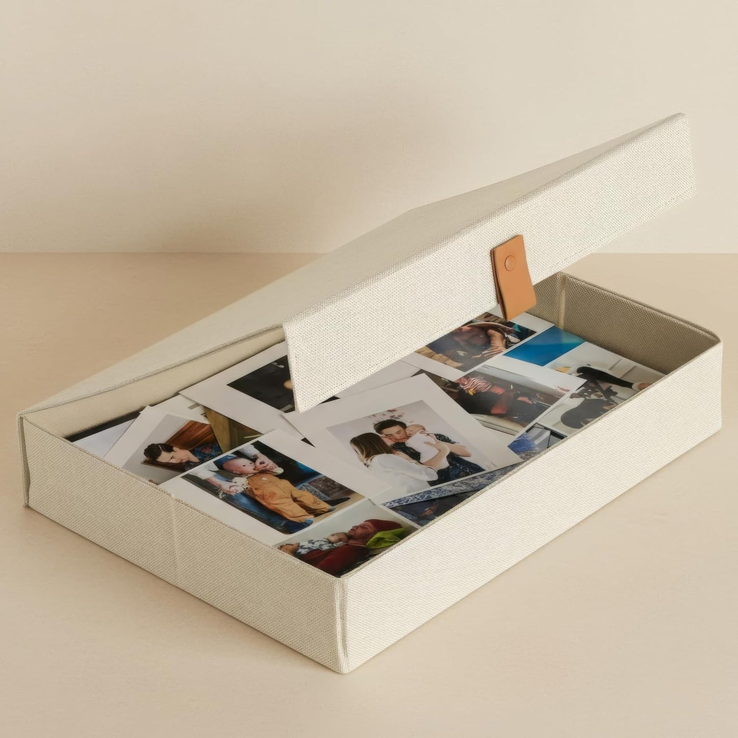 A Linen Organizer to Safely Store Your Pictures / Large / Ivory