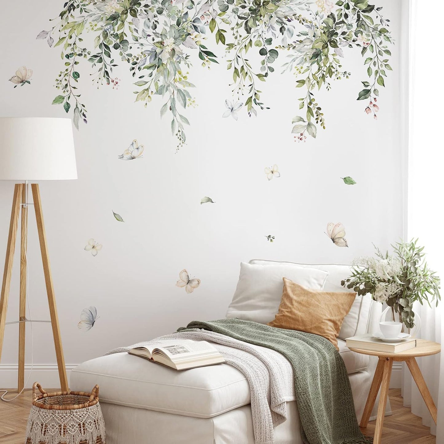 Hanging Leaves Wall Decals / 59"W x 39"H / Green