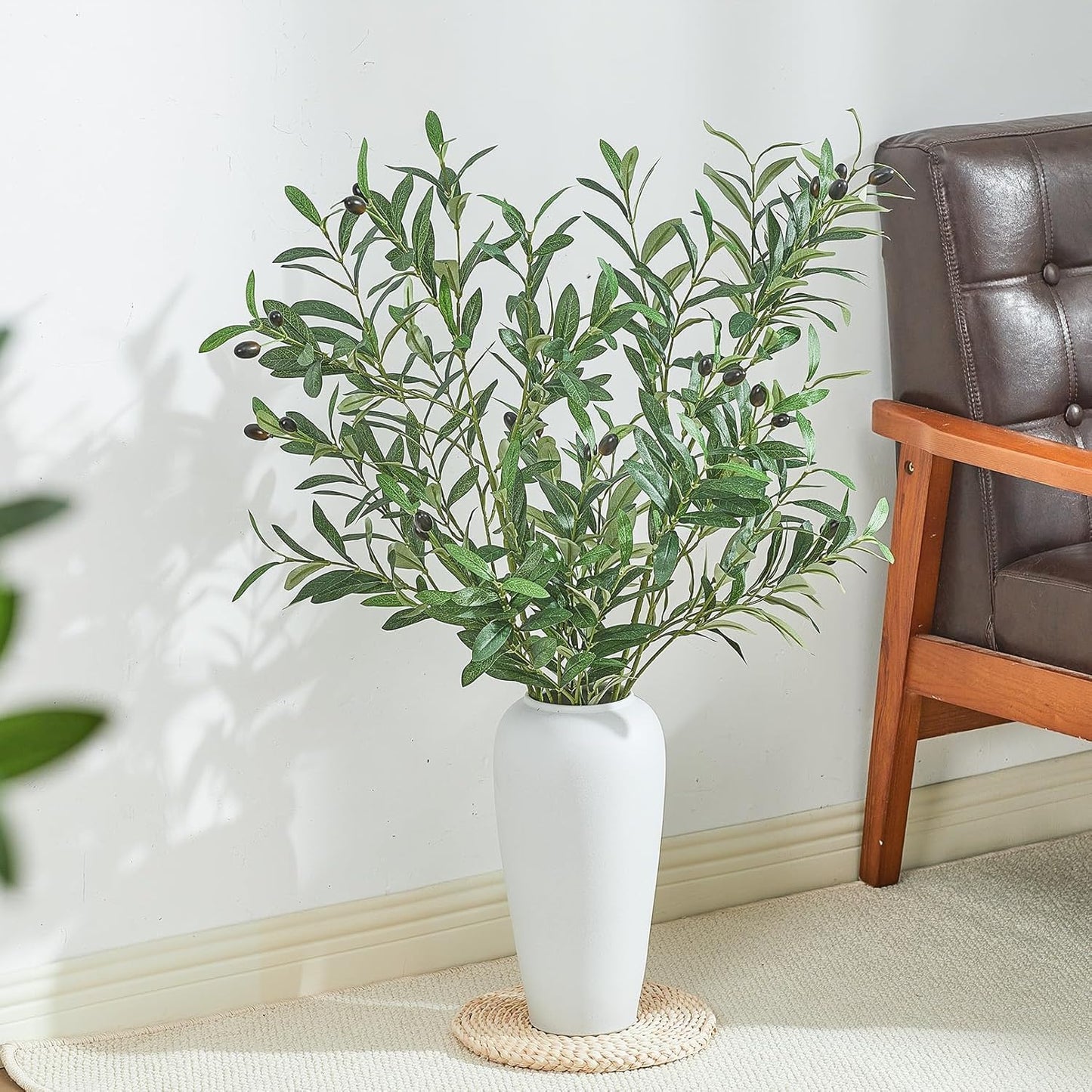 Artificial Olive Branches / Black / 39 Inch / Set of 4