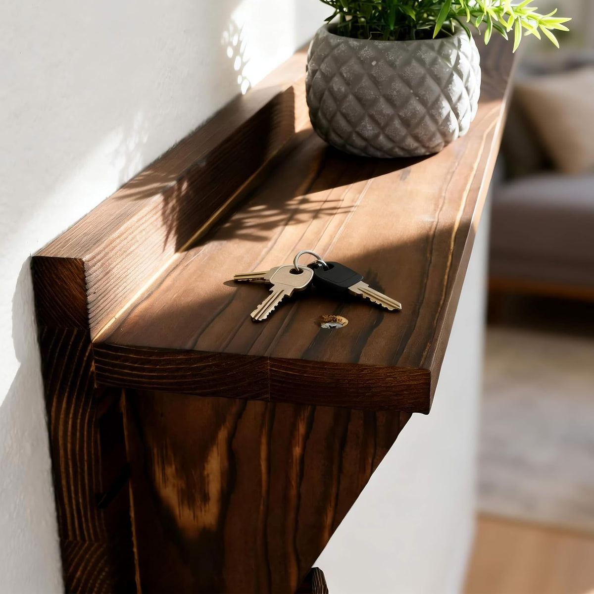 WEBI Coat Rack Wall Mount with Shelf,30" Long Entryway Wall Shelf with Hooks Underneath,7 Peg Hooks for Hanging