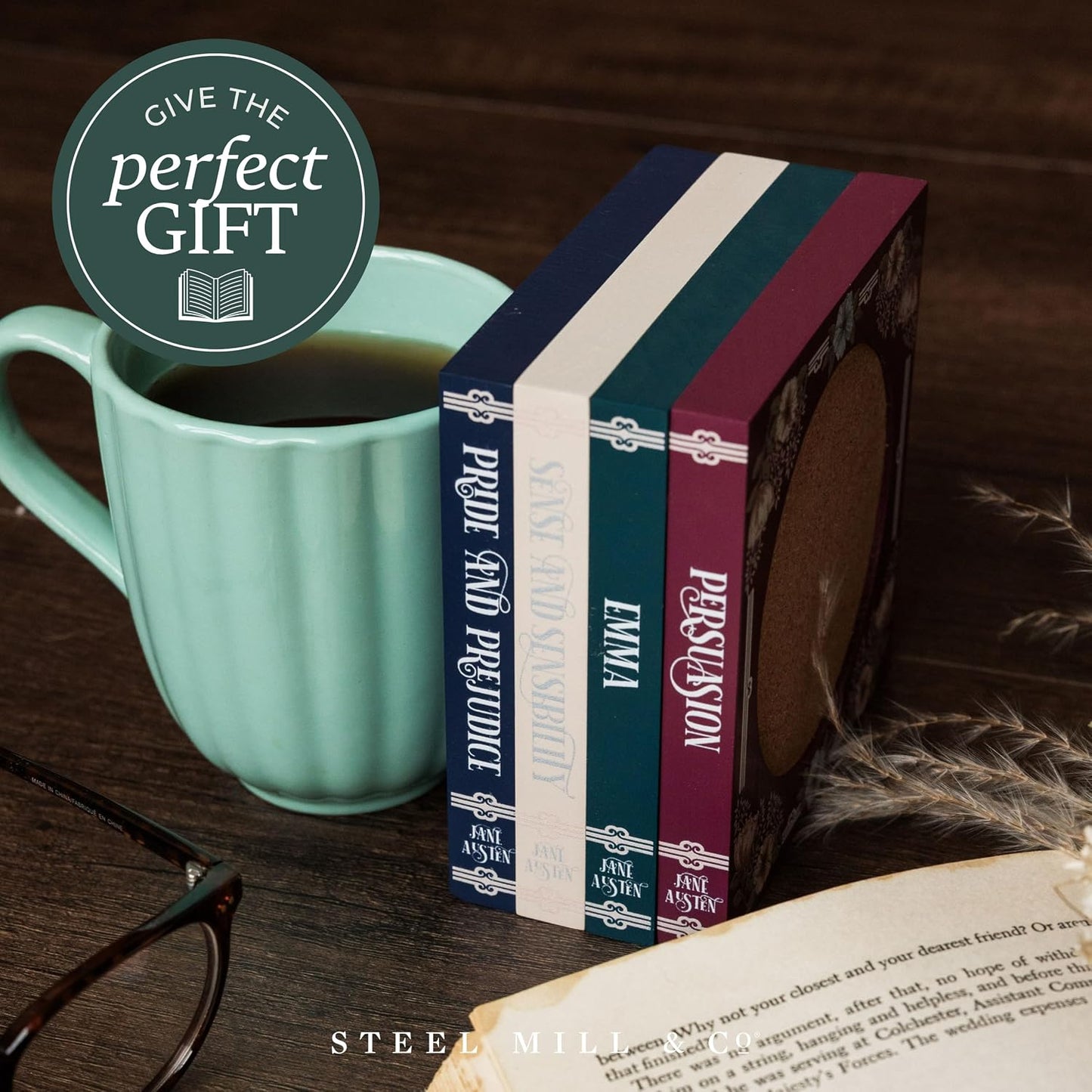Steel Mill & Co Book Coaster / Set of 4