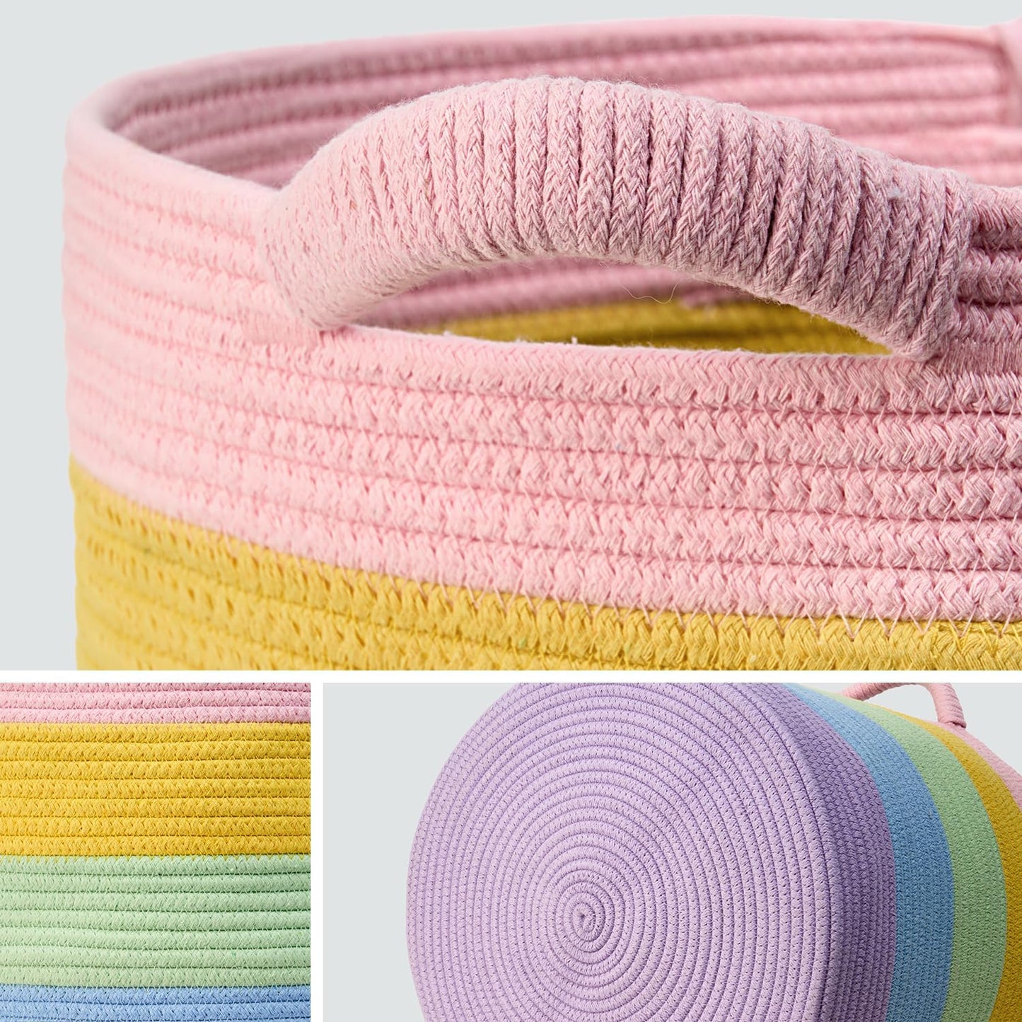 Blanket Basket / Pillows & Laundry / Rainbow / 16 x 16 x 14