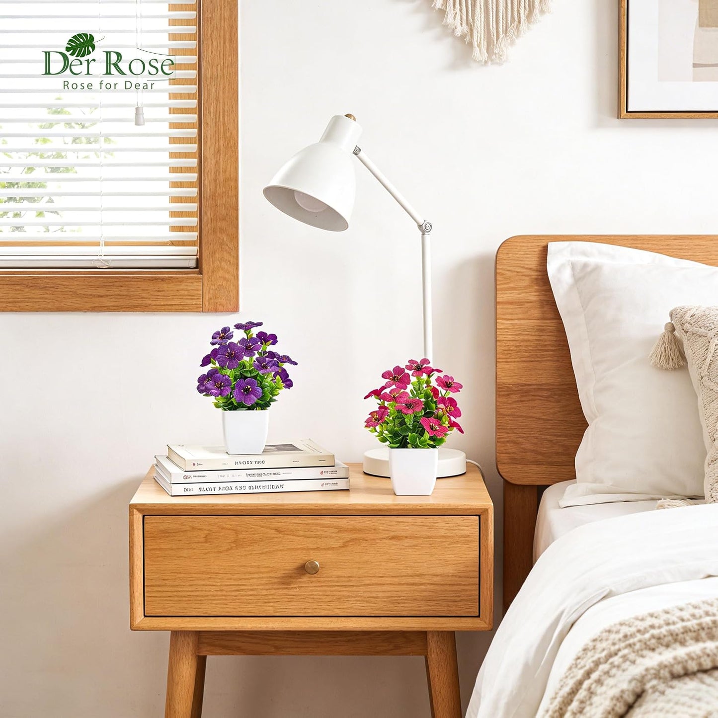 Scented Fragrance Tablets Artificial Flowers / White / Set of 4