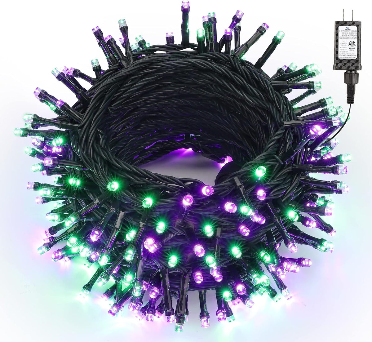 Brizled Outdoor Halloween String Lights Indoor Mini Purple & Green Light