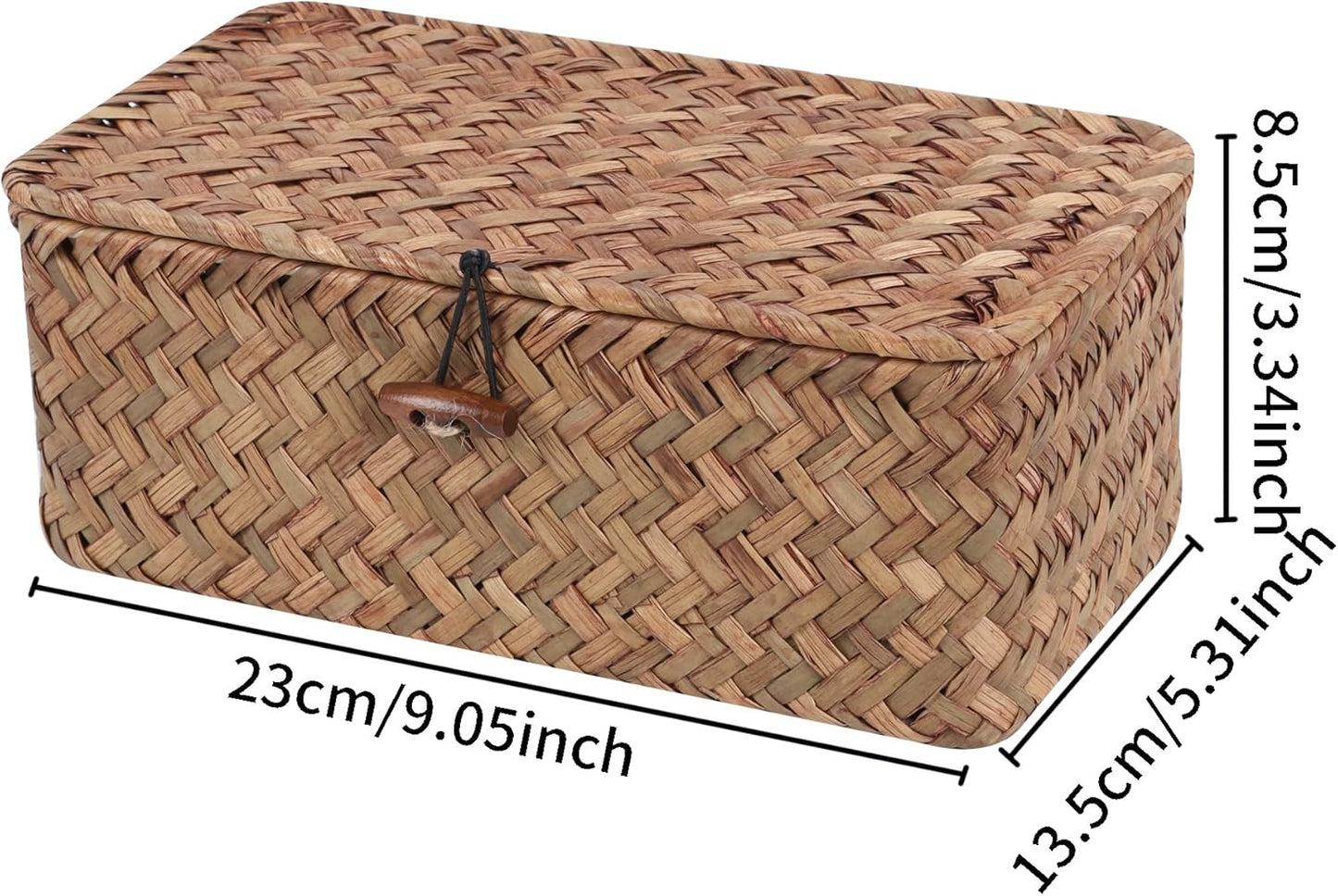 FEIALNDUO Wicker Shelf Baskets / Small / Coffee