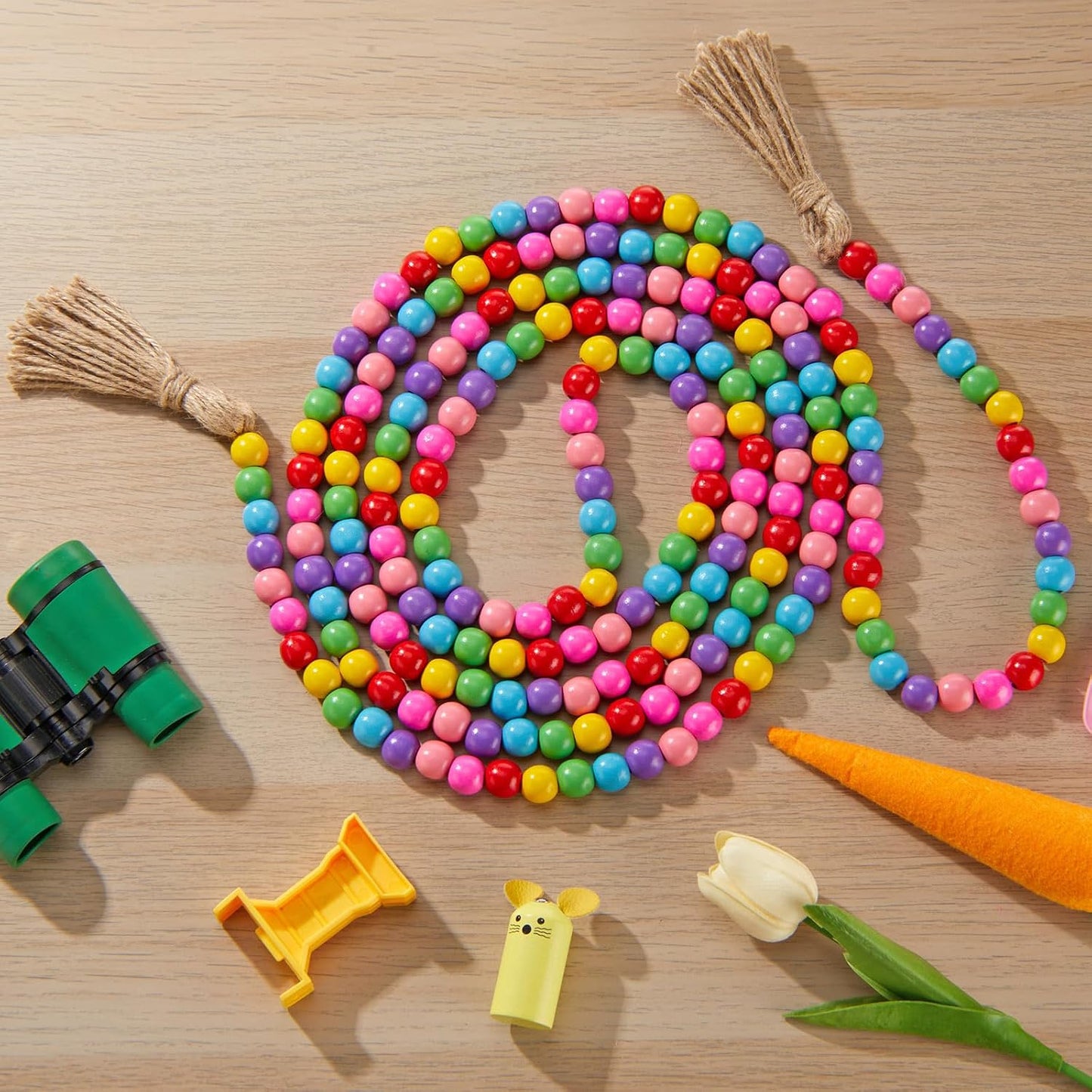 Wooden Bead Garland / Candy Colors