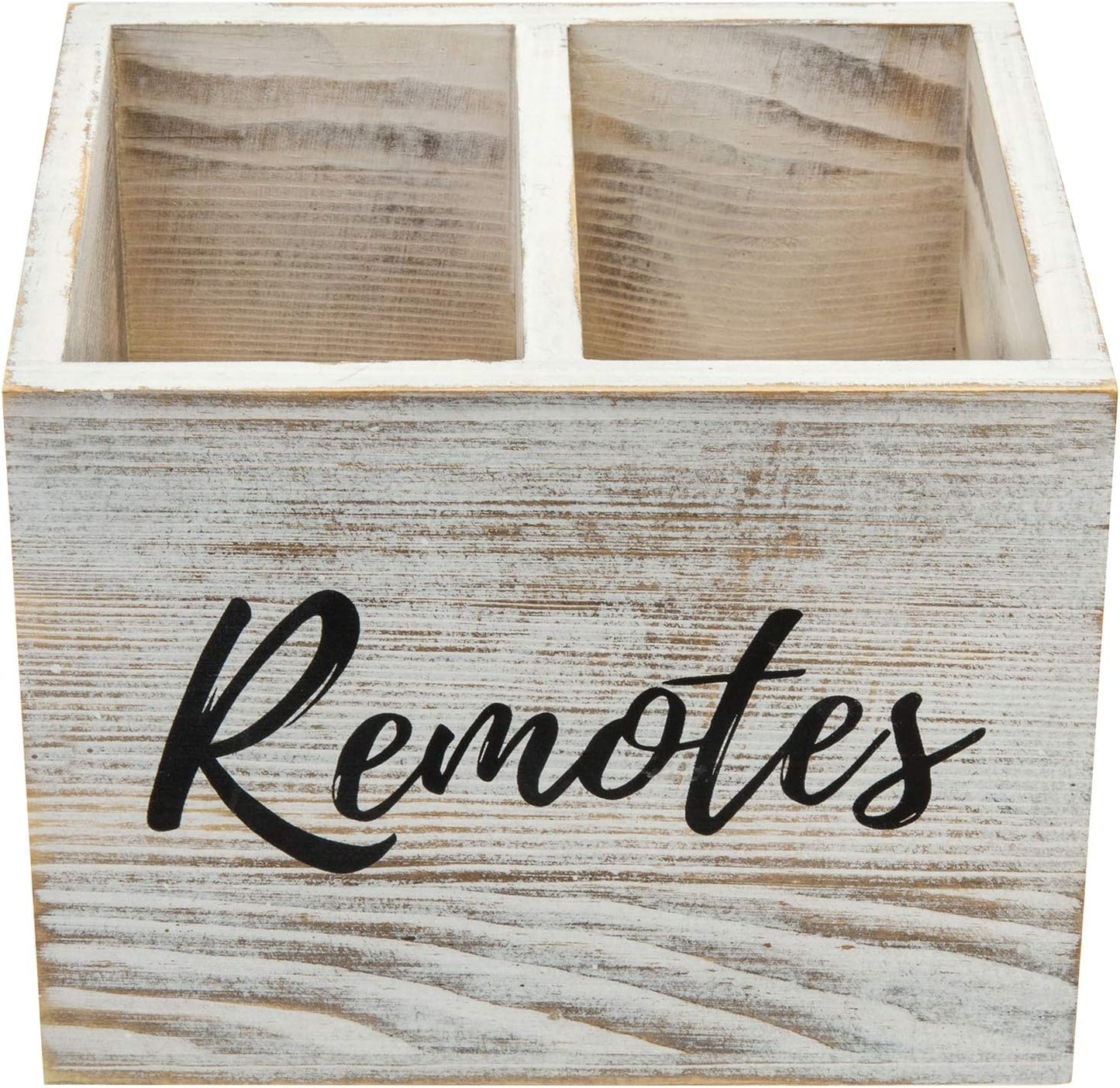 TV Remote Holder / Whitewashed