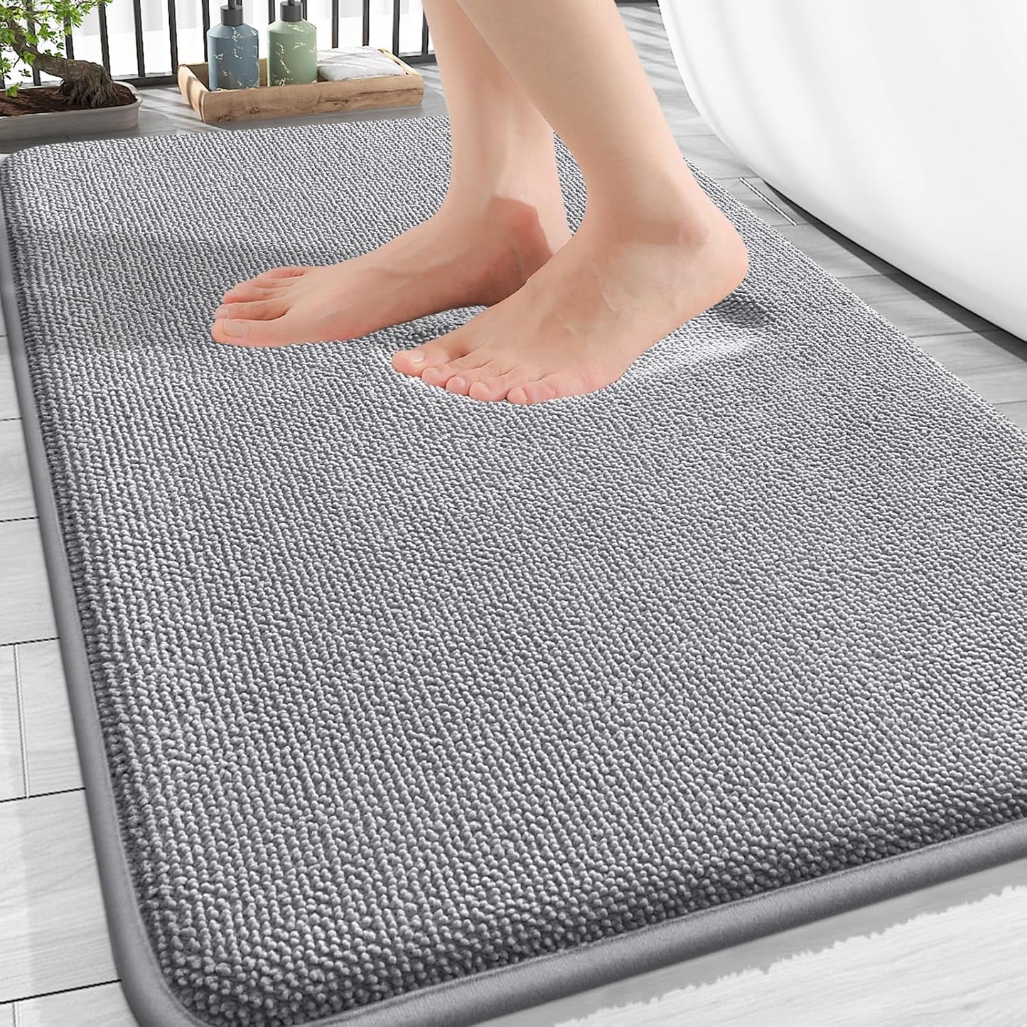 OLANLY Bathroom Rugs 36x24, Extra Soft Absorbent Chenille Bath Rugs