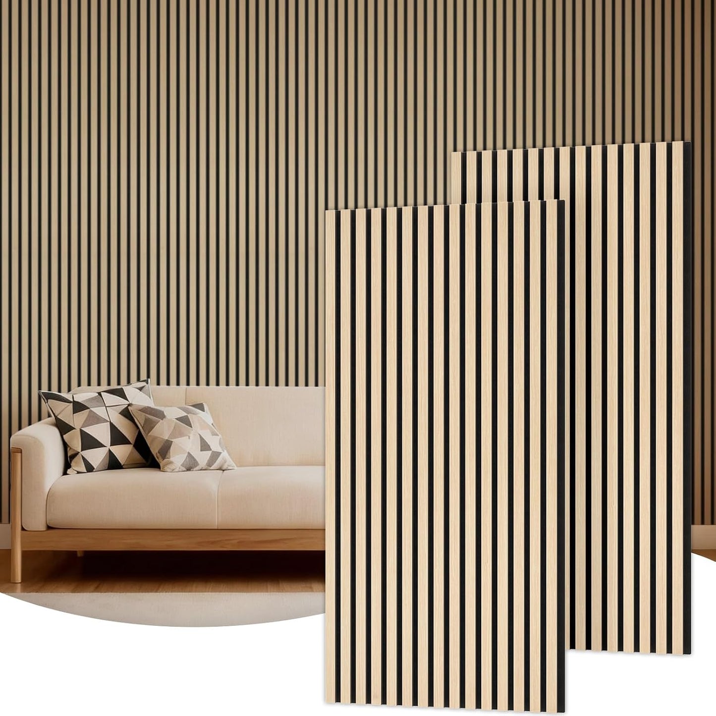 TONOR Wood Wall Panels for Interior Wall Decor-2 Pack 47.2" x 23.6"