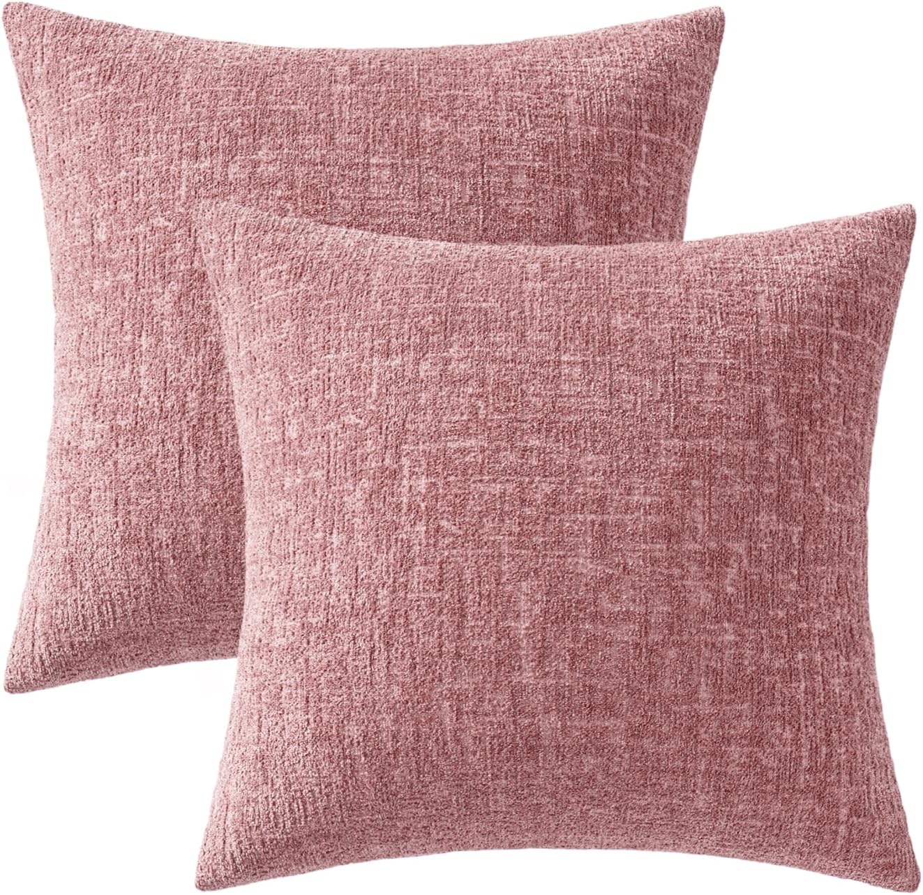Decorative Throw Pillow Covers Spring Couch Pillow Covers Soft / 18 x 18 / Blush Pink / Set of 2