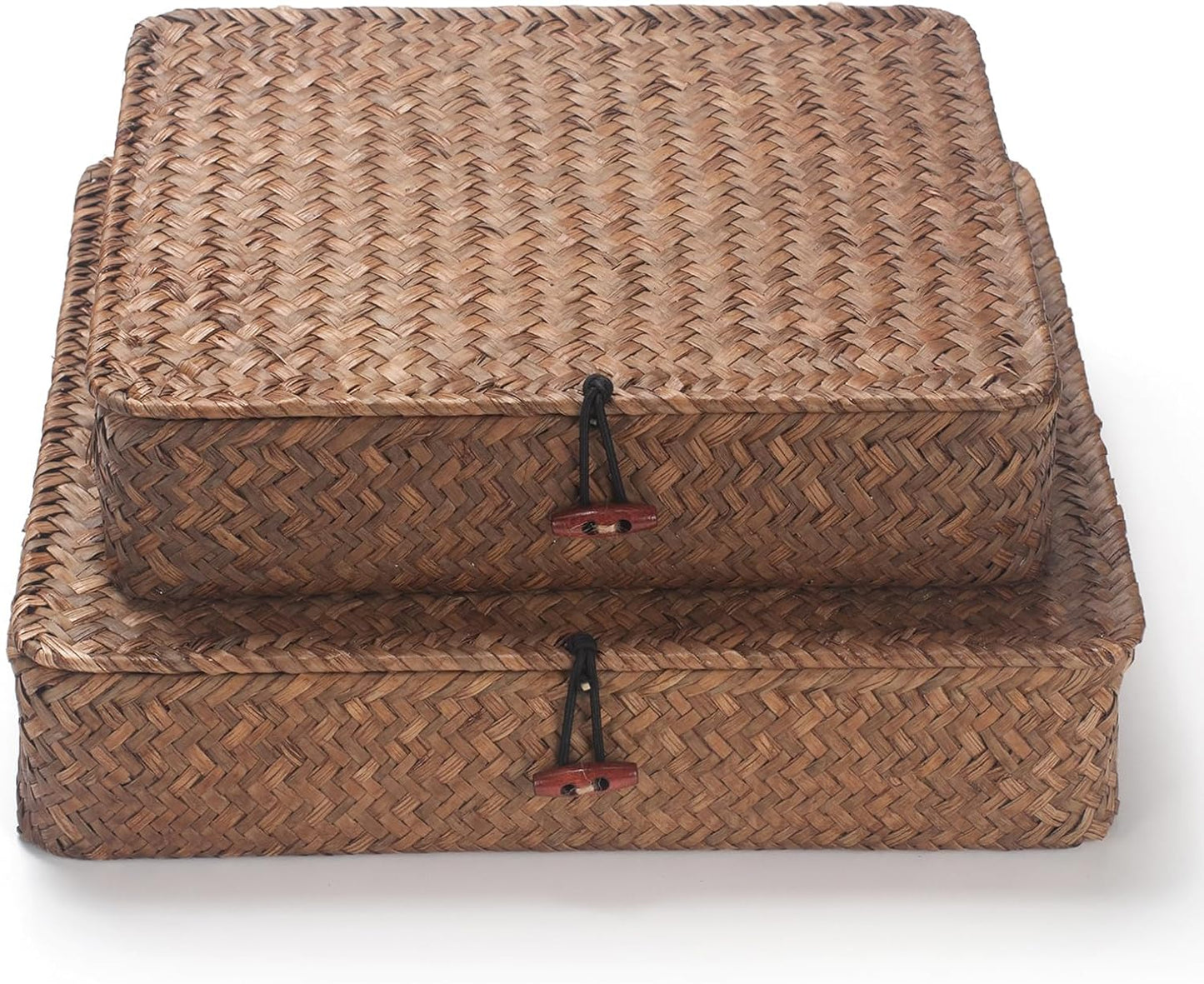 Flat Wicker Basket / Coffee