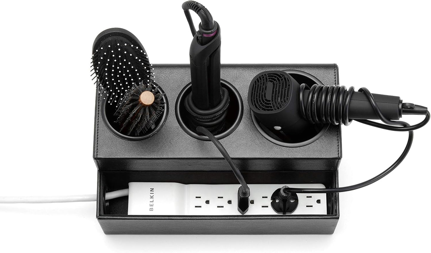 Hair Dryer Holder Hair Tool and Styling Organizer, Bathroom Countertop Blow Dryer Organizer, Vanity Storage Stand for