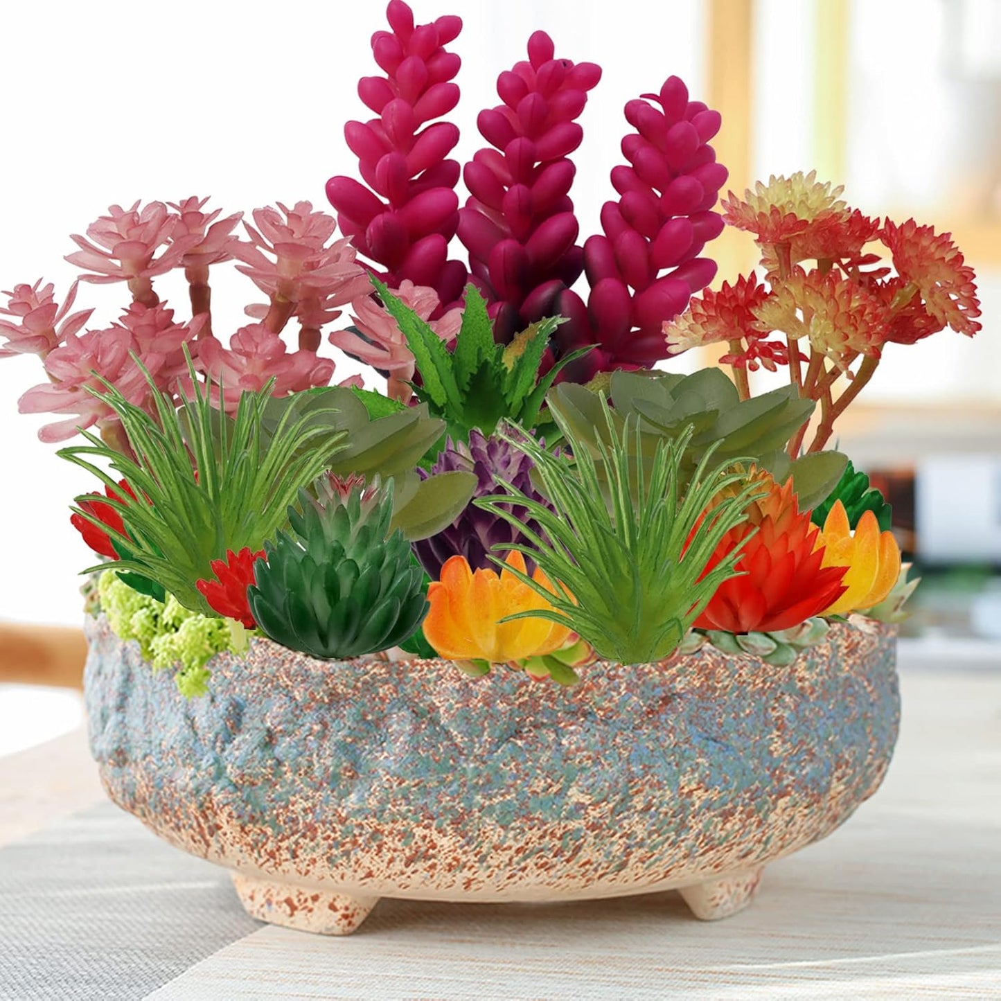 Mini Artificial Succulents for DIY Crafting Home Terrarium Floral / Colorful Succulents / Set of 22