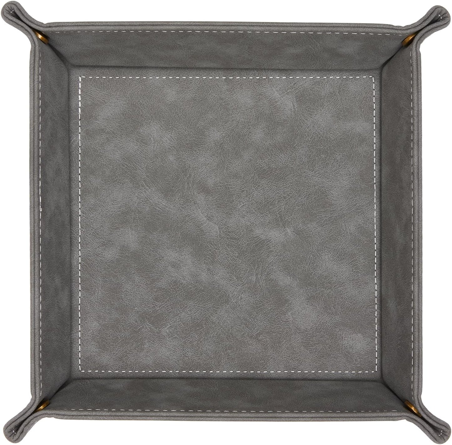 Leather Valet Tray / Gray