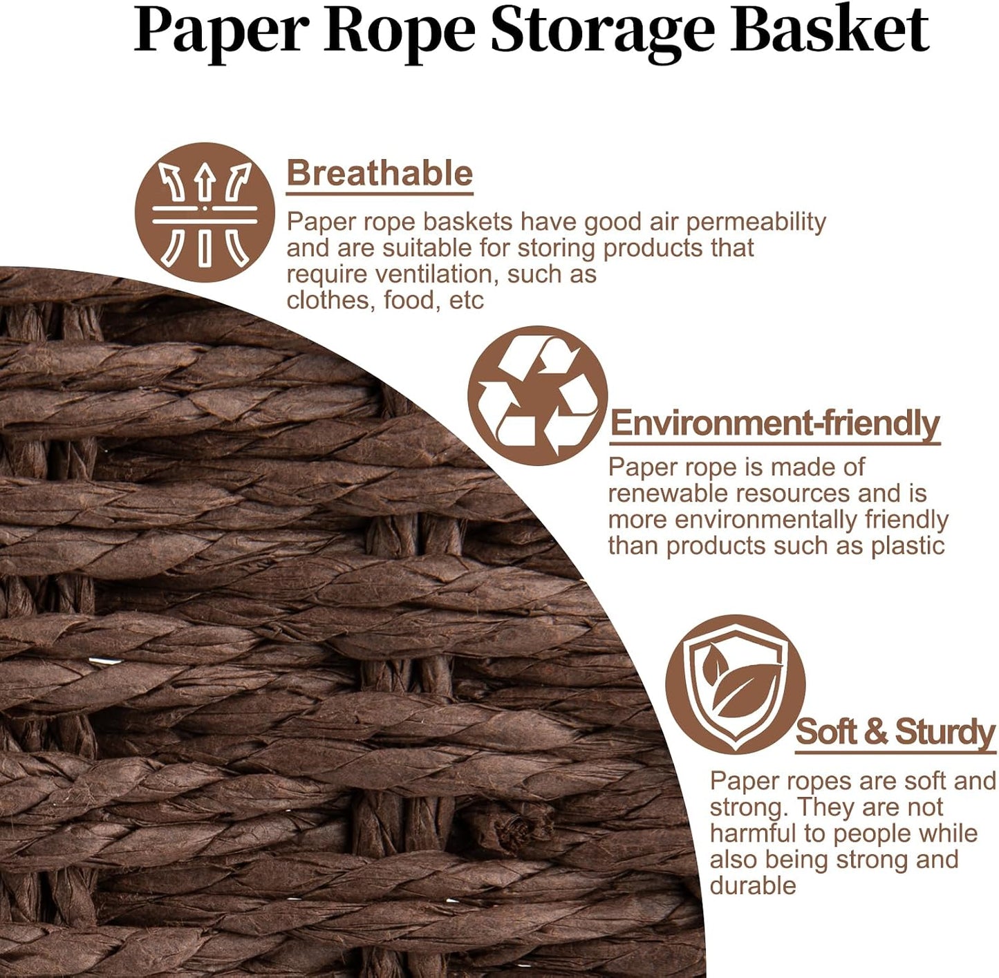 Scalloped Wicker Baskets / Brown