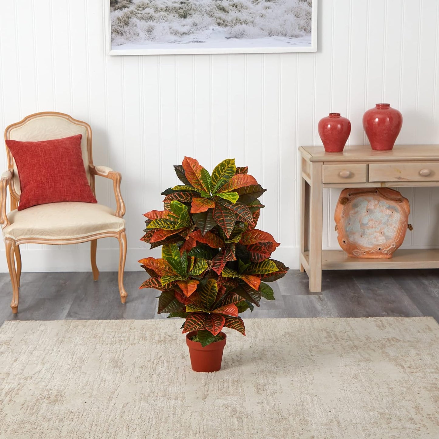 . Croton Artificial Plant / 36 Inch