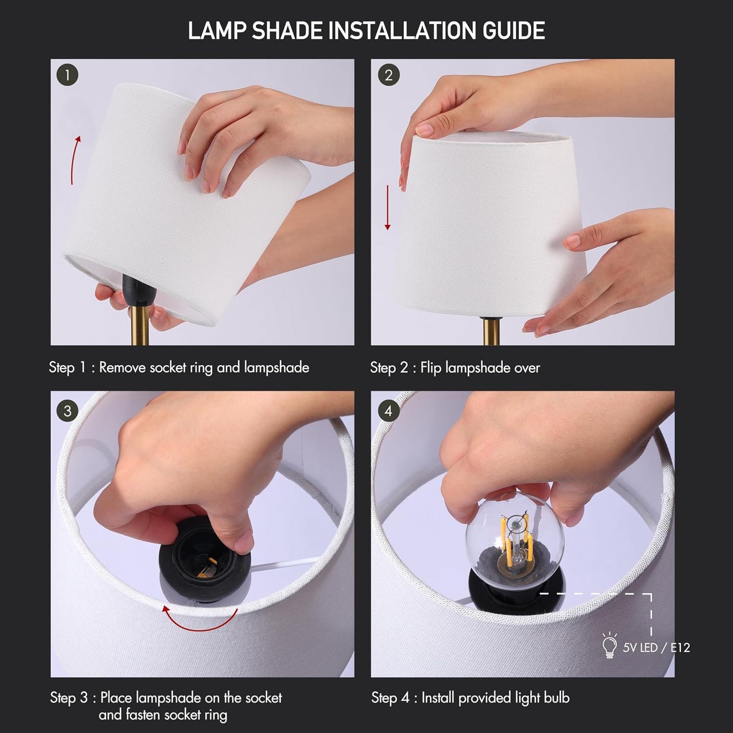 O’Bright Seraph mini – Cordless LED Table Lamp with Dimmer, Built-in Rechargeable Battery, 3-Level Brightness, Patio