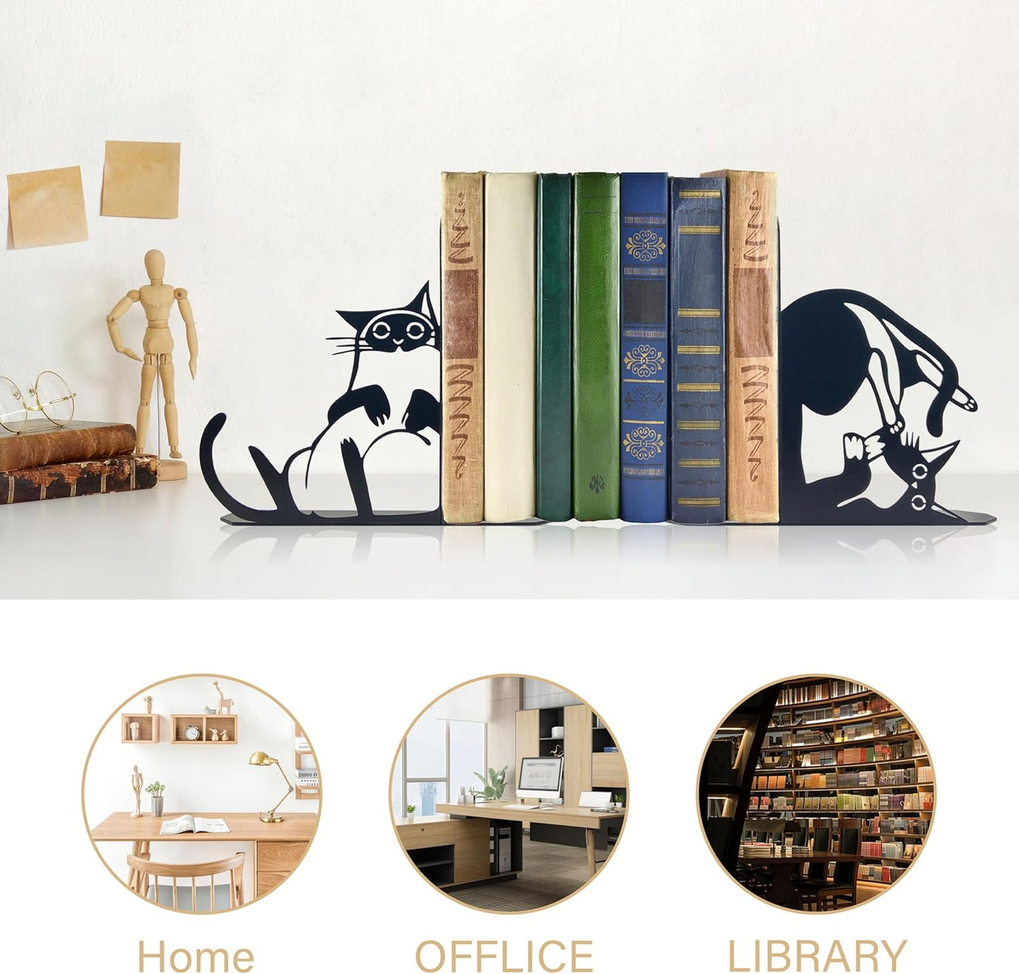 Cat Metal Bookends Cat Book Ends