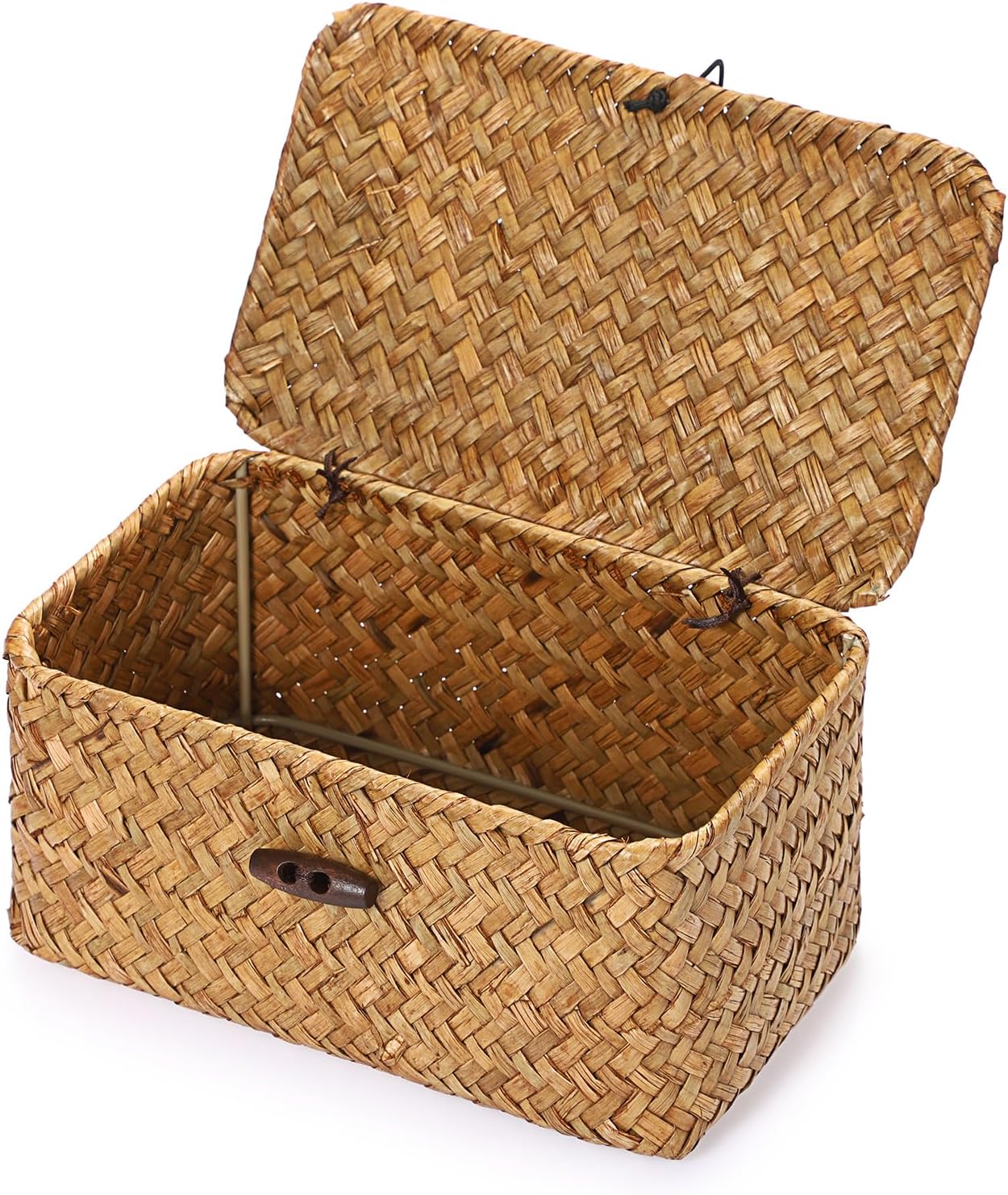 Small Wicker Basket / 7.0"L x 4.3"W x 3.3"H / Caramel Color / Natural