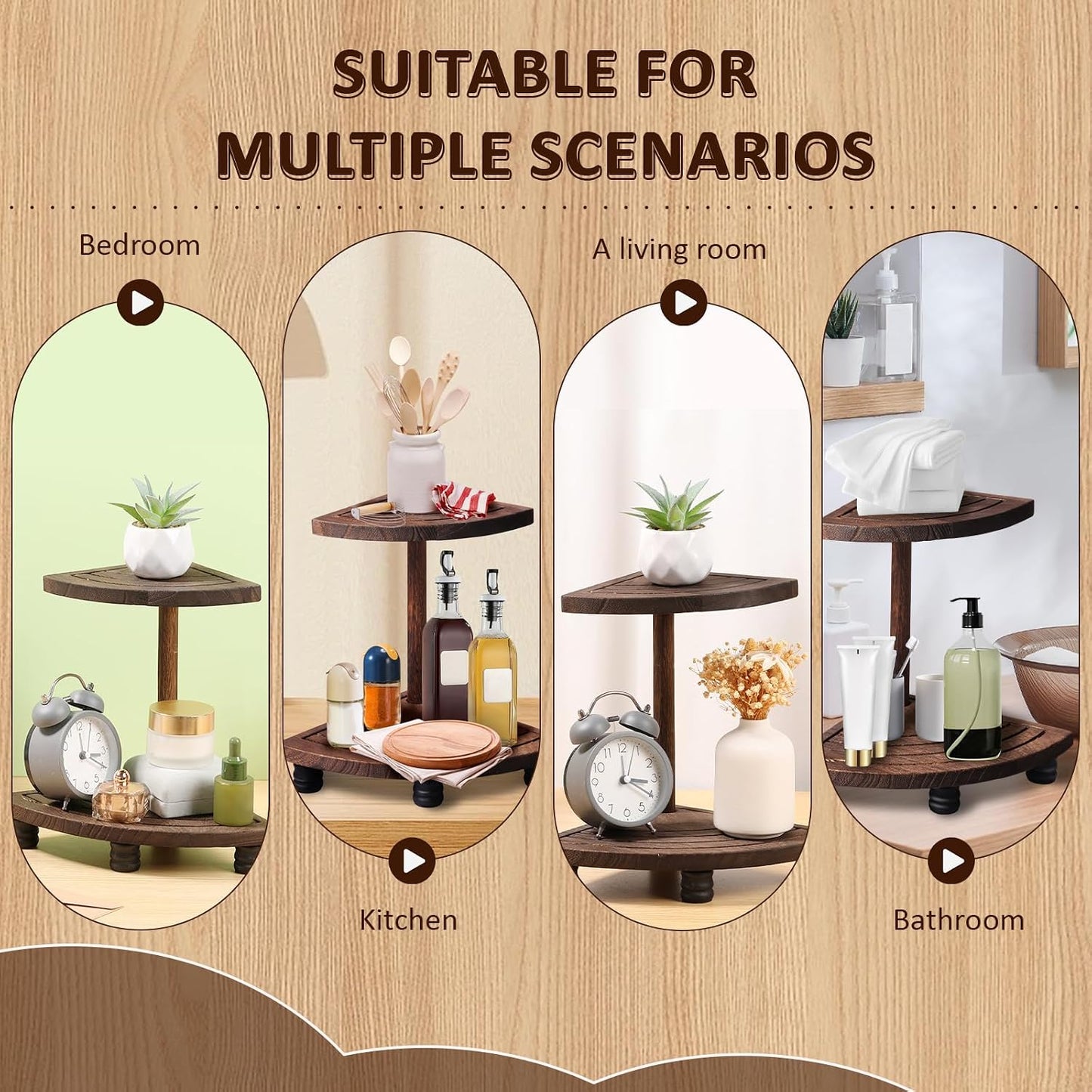 Mini Wooden Display Pedestal Stand