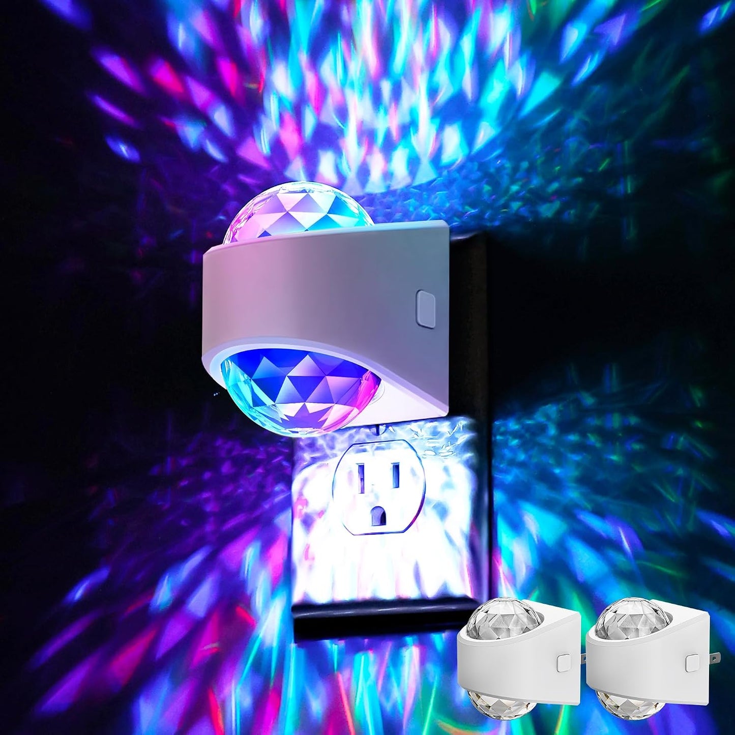 Briignite Night Lights Plug into Wall, Night Light Projector 9-Color RGB