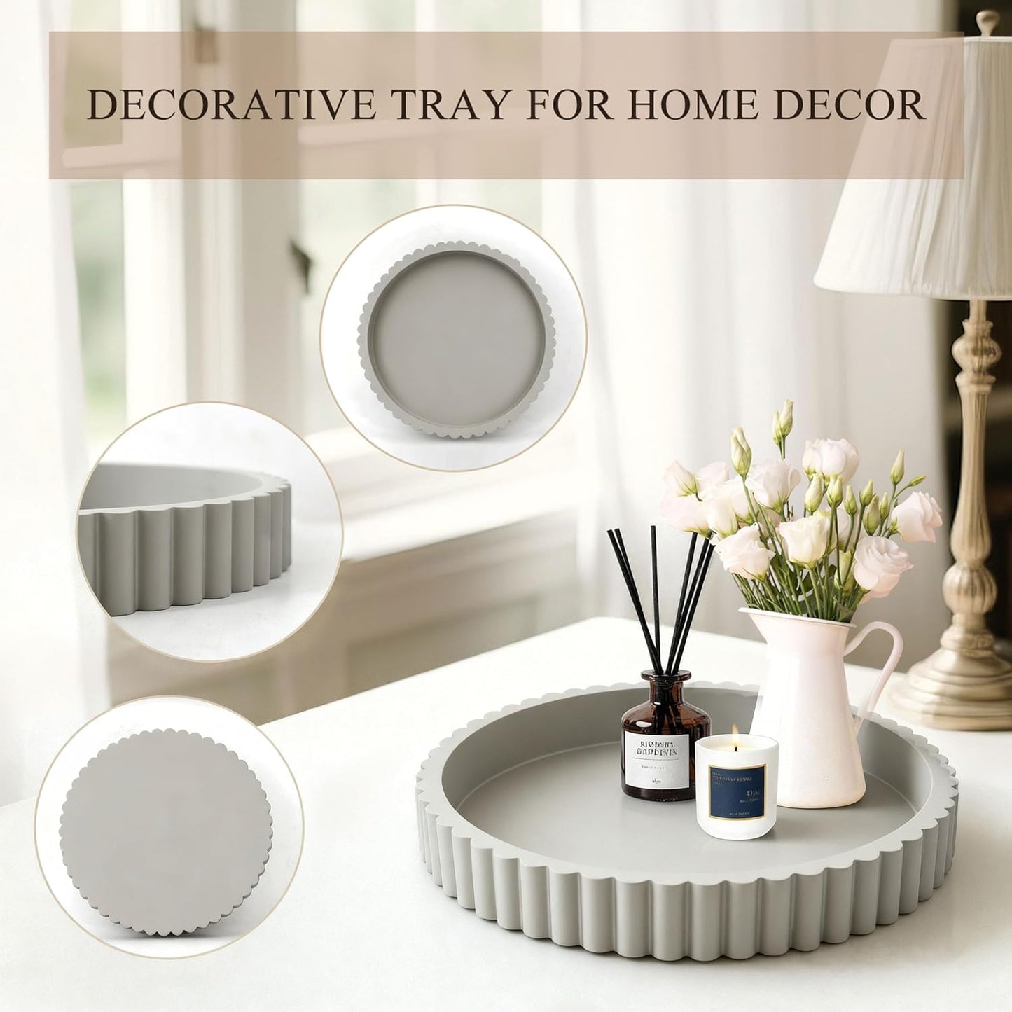 Modern Decorative Trays / Gray