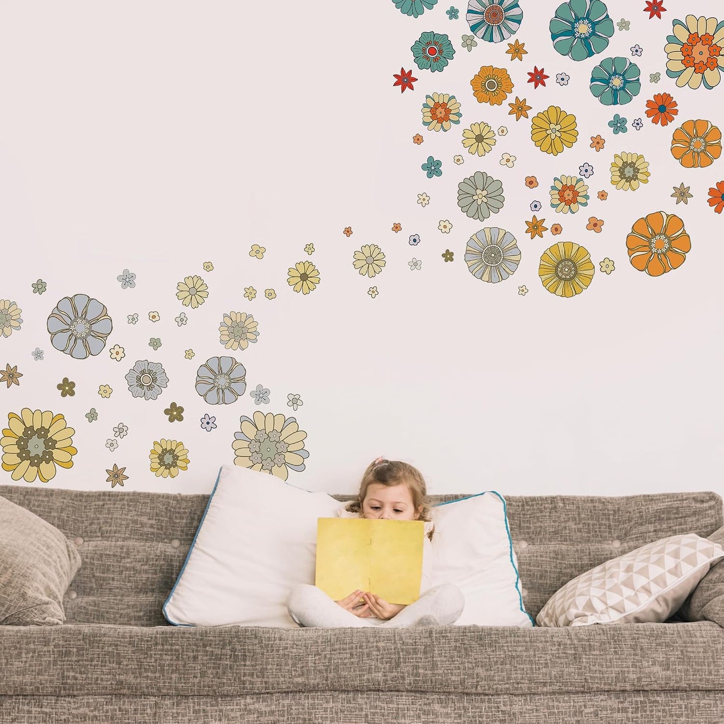 Boho Retro Flower Wall Decal