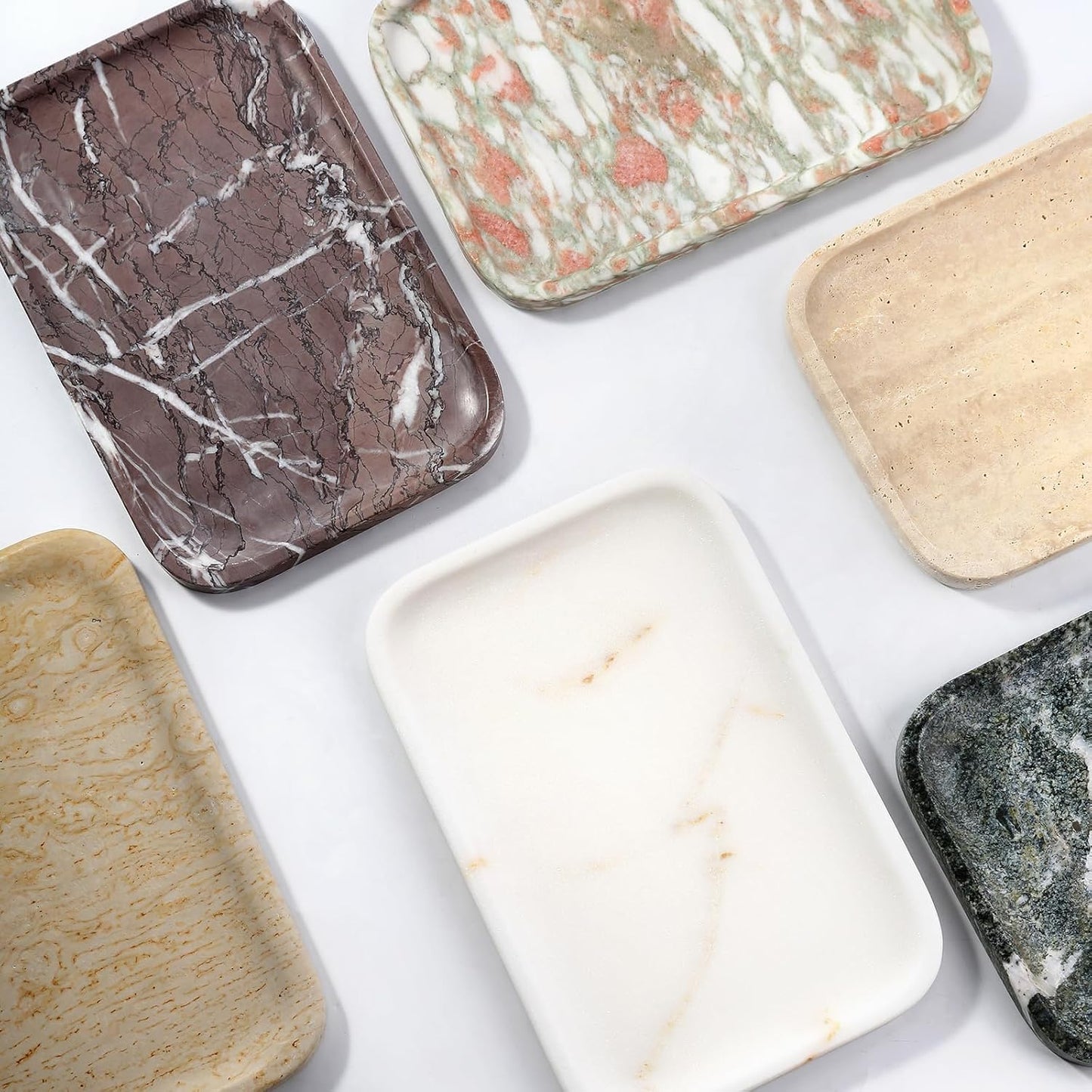 Marble Tray / Marble Catchall Trays / Indian Green / 12 x 8