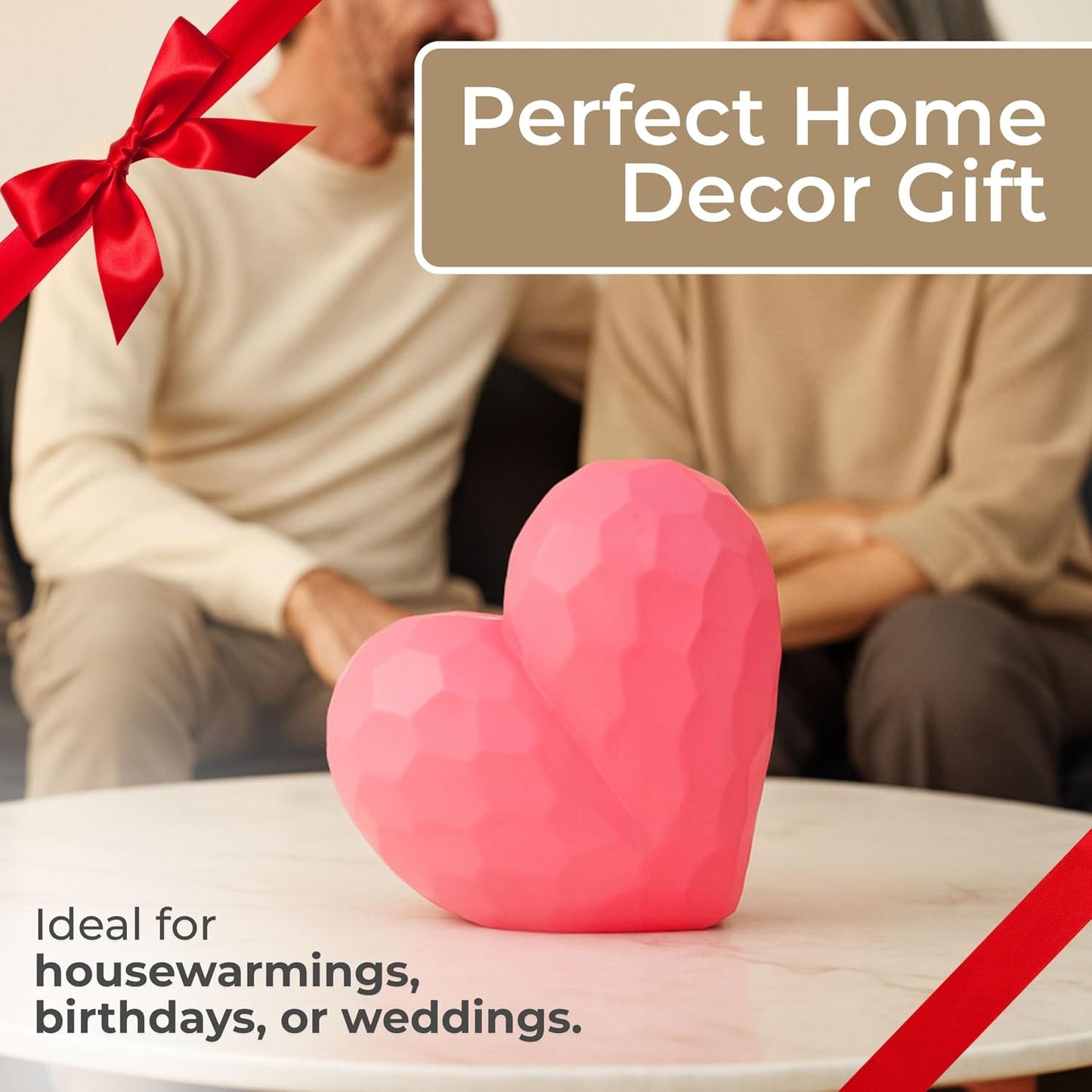 Heart Tabletop Display / Centerpiece Accent Sculpture