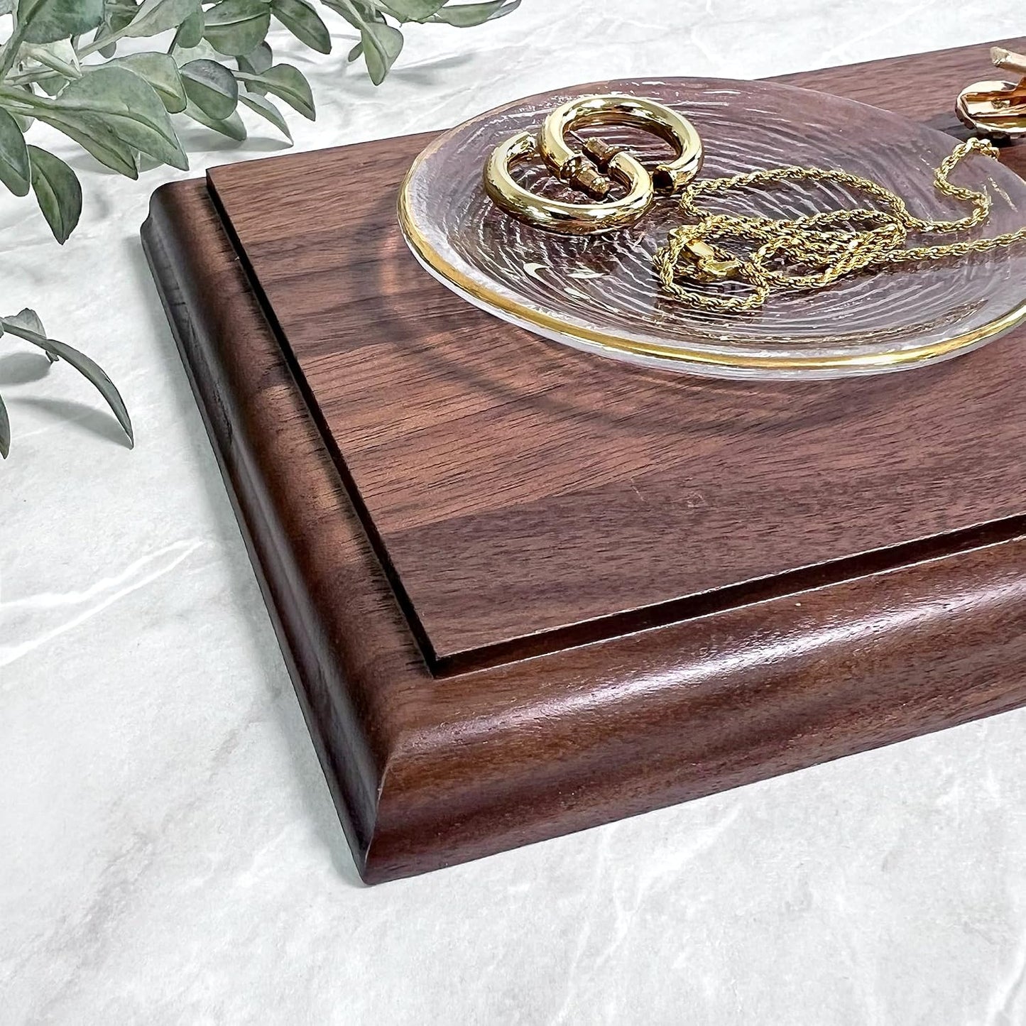 Solid Walnut Rectangular Wood Display Base / 10 x 5 x 0.75 / Set of 2