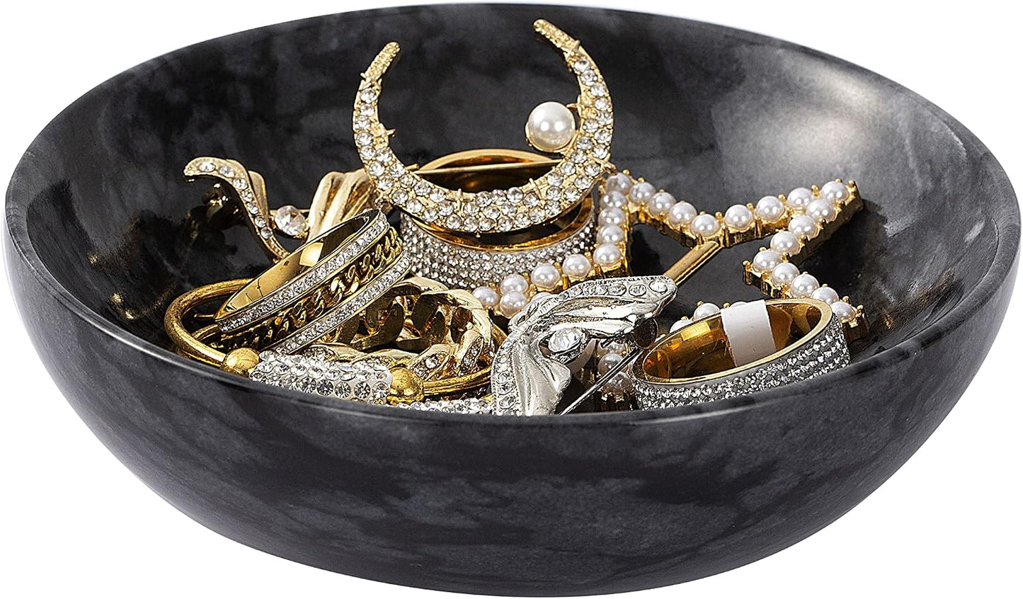 Rings Holder / Marble Jewelry Dish / Black