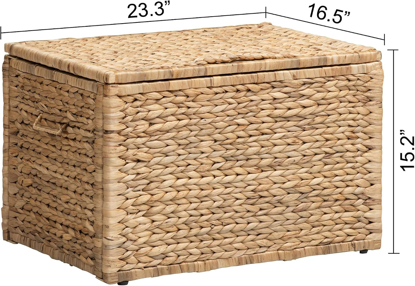 Metal Frame / Heavy-duty Wicker Chest / Natural / 23.3 x 16.5