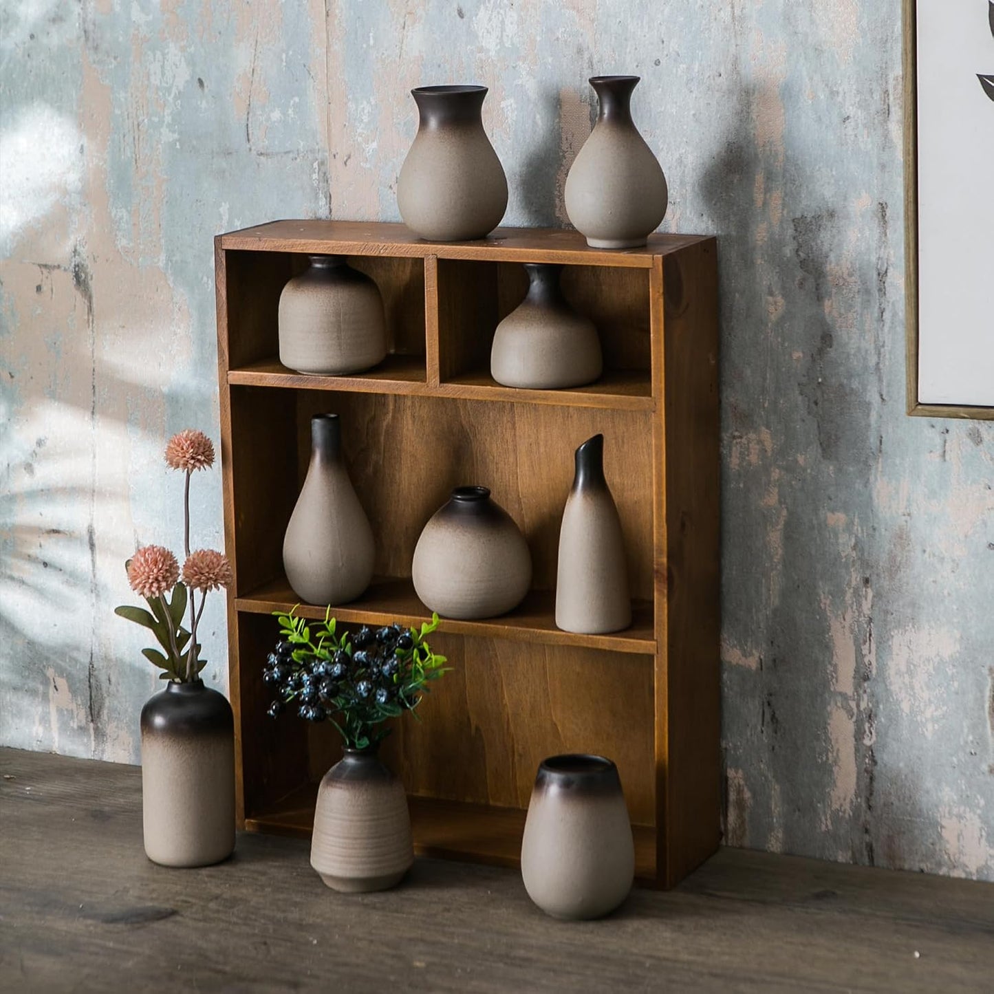 Rustic Bud Vase / Rust / Set of 11