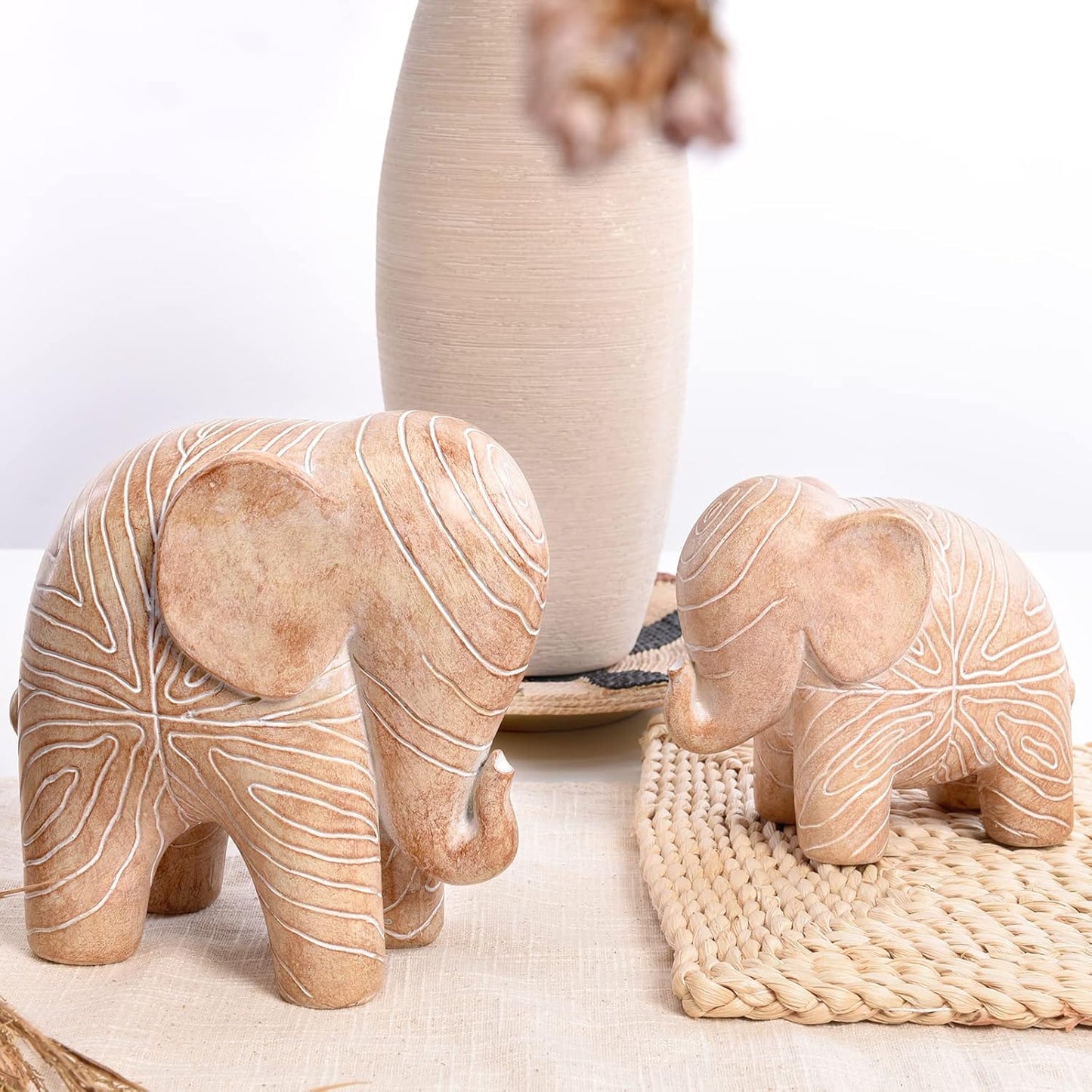 Elephant Statue / Wooden Elephant Gift for Women / Small Wood Elephant