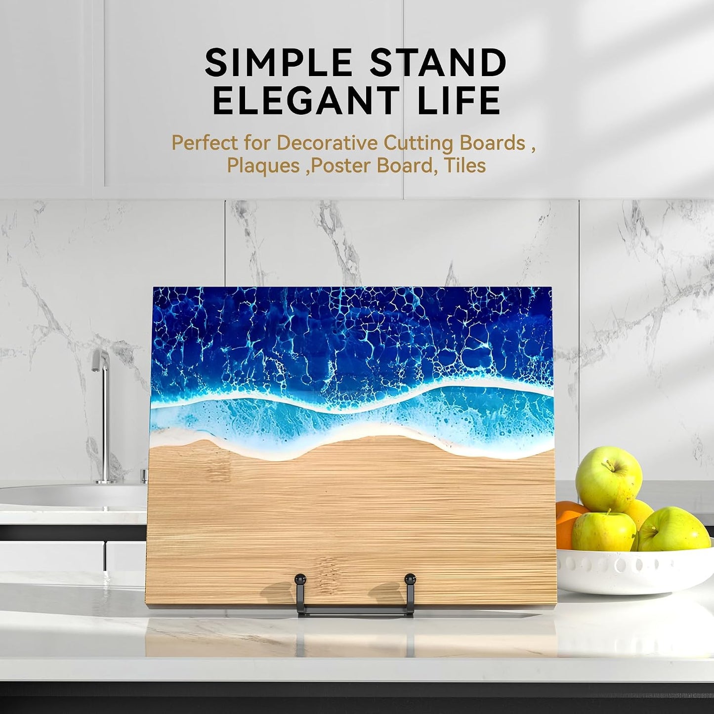 IPAME 12 Inch Large Plate Stands for Display - Metal Picture Frame Easel Stands for Plates, Books, Platters, Plaques