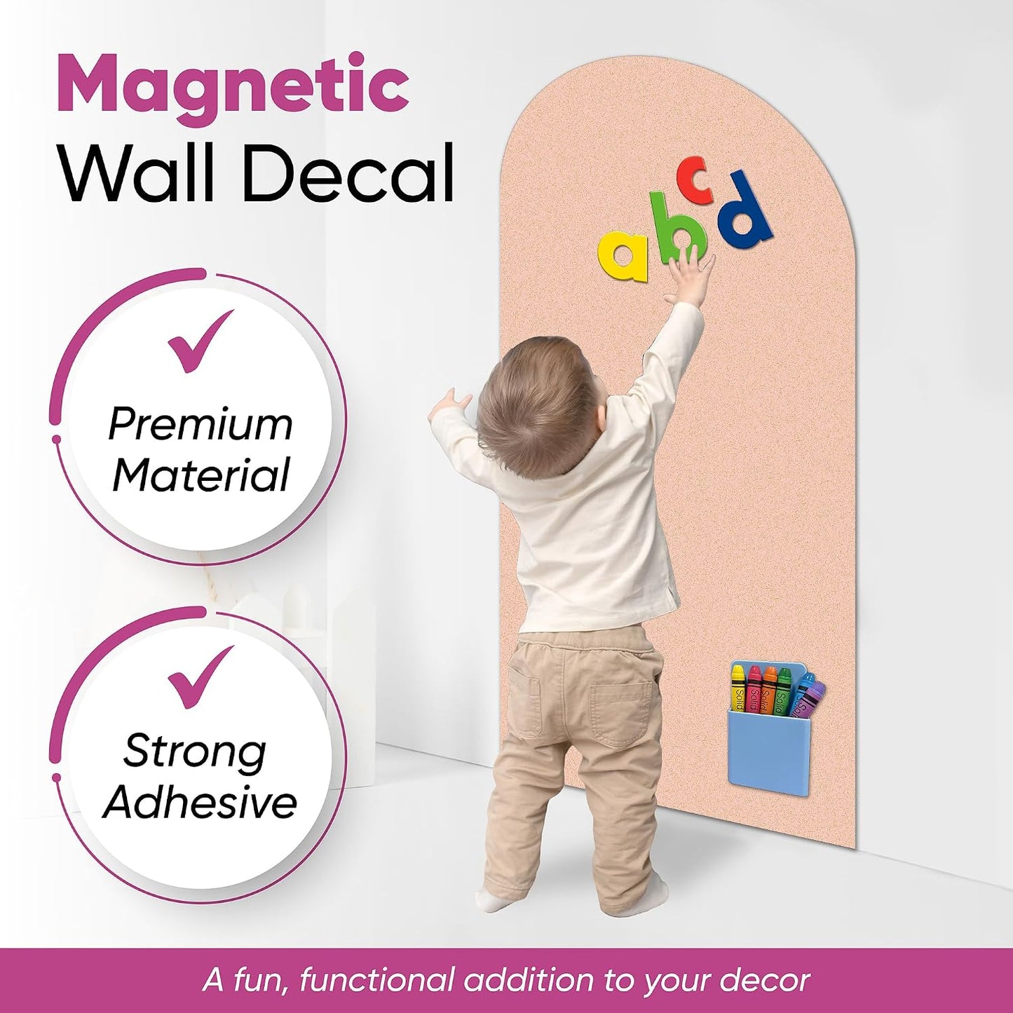 Arch Magnetic Wall Decal / Camel Blush / 40"W x 18"H / 40 x 18