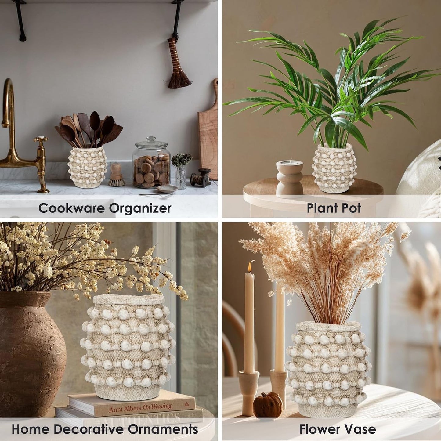Rustic Farmhouse Vase / Beige