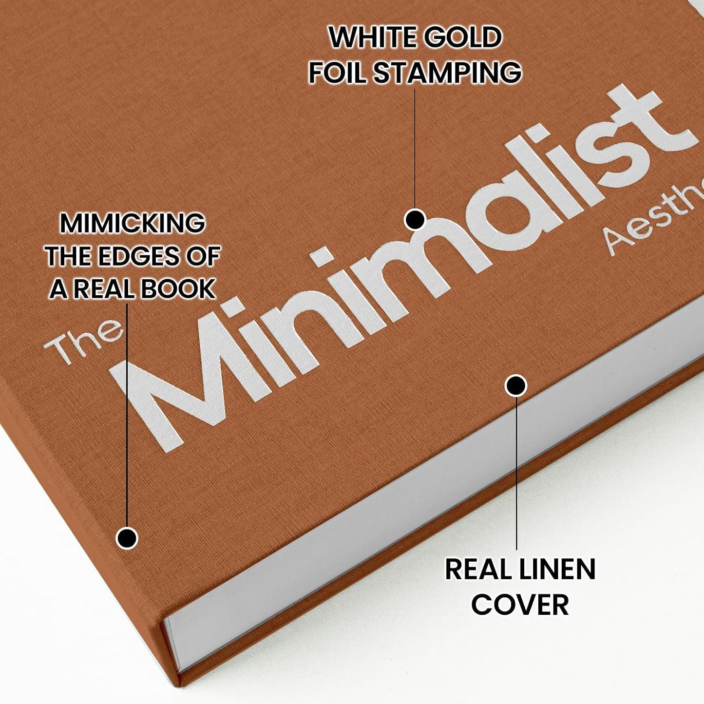 Minimalist Decorative Books / Brown-white / Set of 2