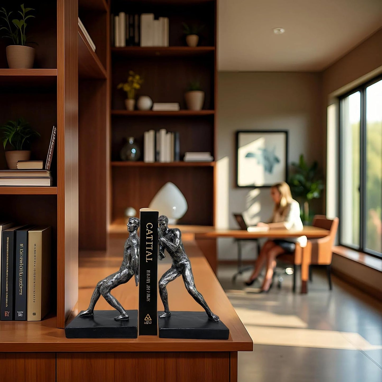 Modern Figure Bookends / Abstract Figure-imitation Copper
