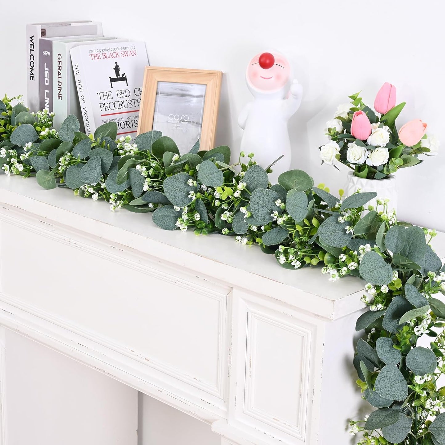 Garland / Flowers / Eucalyptus Garland / Green / 5.9 Inch / Set of 8