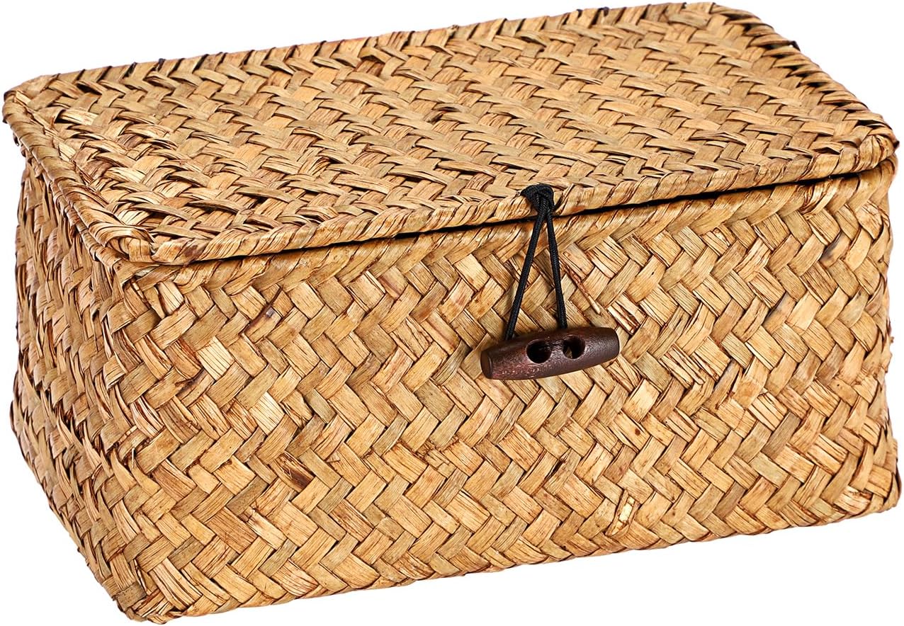 Mini Seagrass Basket / 7.0 x 4.3 x 3.3 / Caramel Color