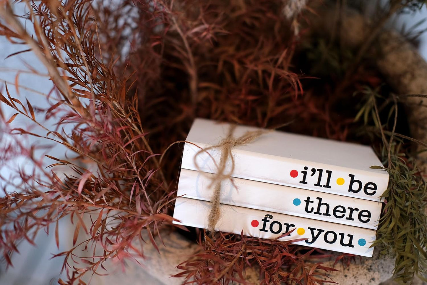 Mini Decorative Wooden Book Stack for Tiered Tray Accent / There for You