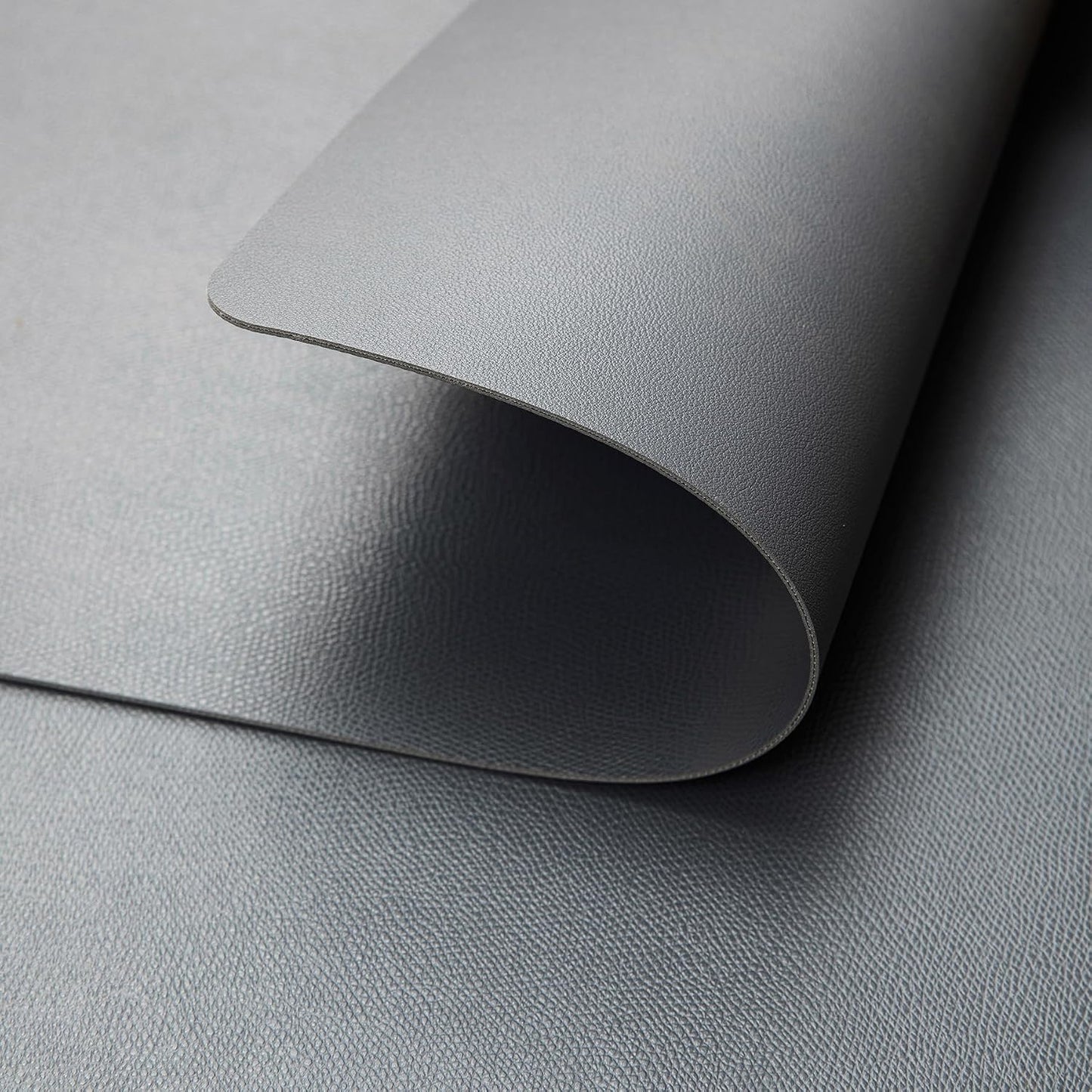 DOLOPL Grey Placemats Set of 6, Wipeable Faux Leather Place Mats | Leather-look, Easy Clean,Washable, Heat Resistant