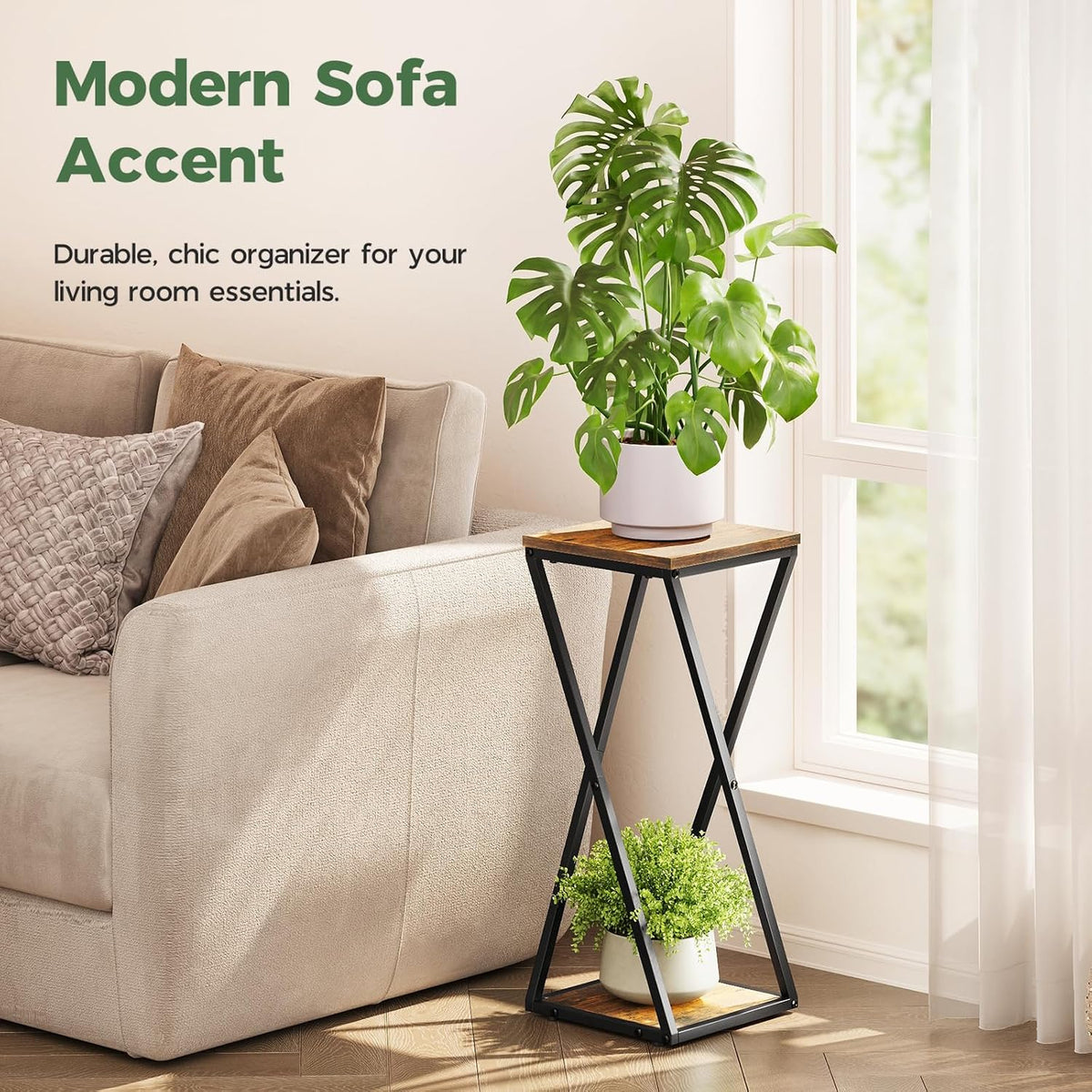 Bamworld Tall Plant Stand Indoor Corner Plant Shelf Tiered Plant Stand Wood Plant Table Heavy Duty Flower Pot Stands