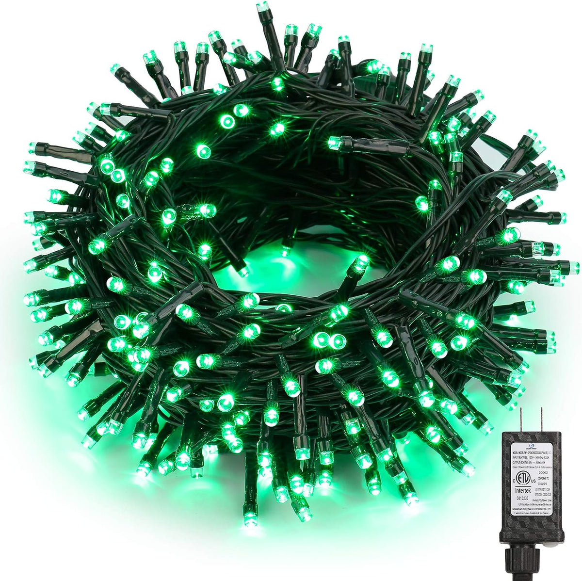 Brizled Outdoor Christmas Lights Green, 78.74ft 240 LED Mini Light String