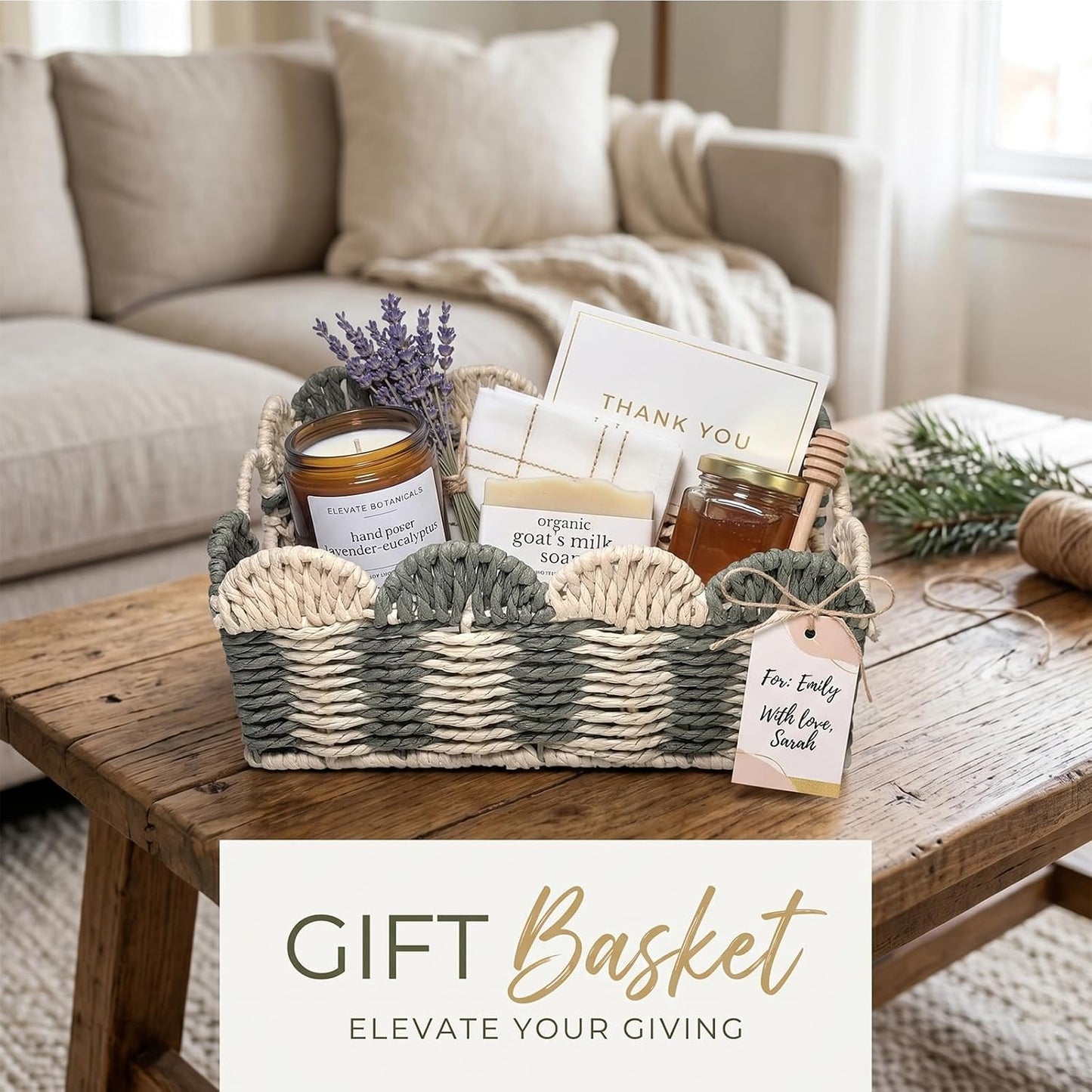 Handmade Paper Rope Basket / Small