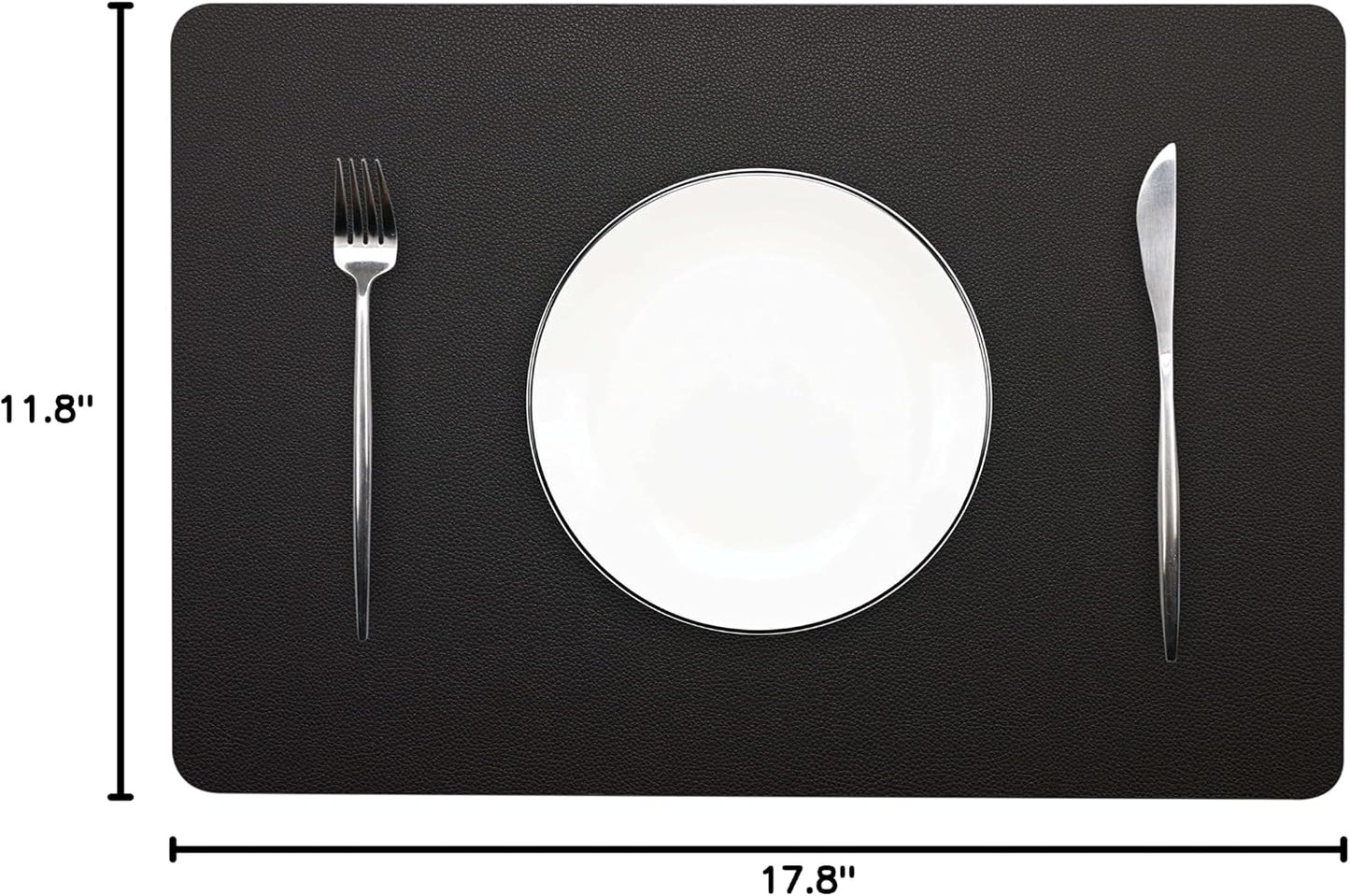 Wipeable Placemats Leather Table Mats Waterproof Heat-Resistant Easy to Clean for Dining Table Set Kitchen Table (6